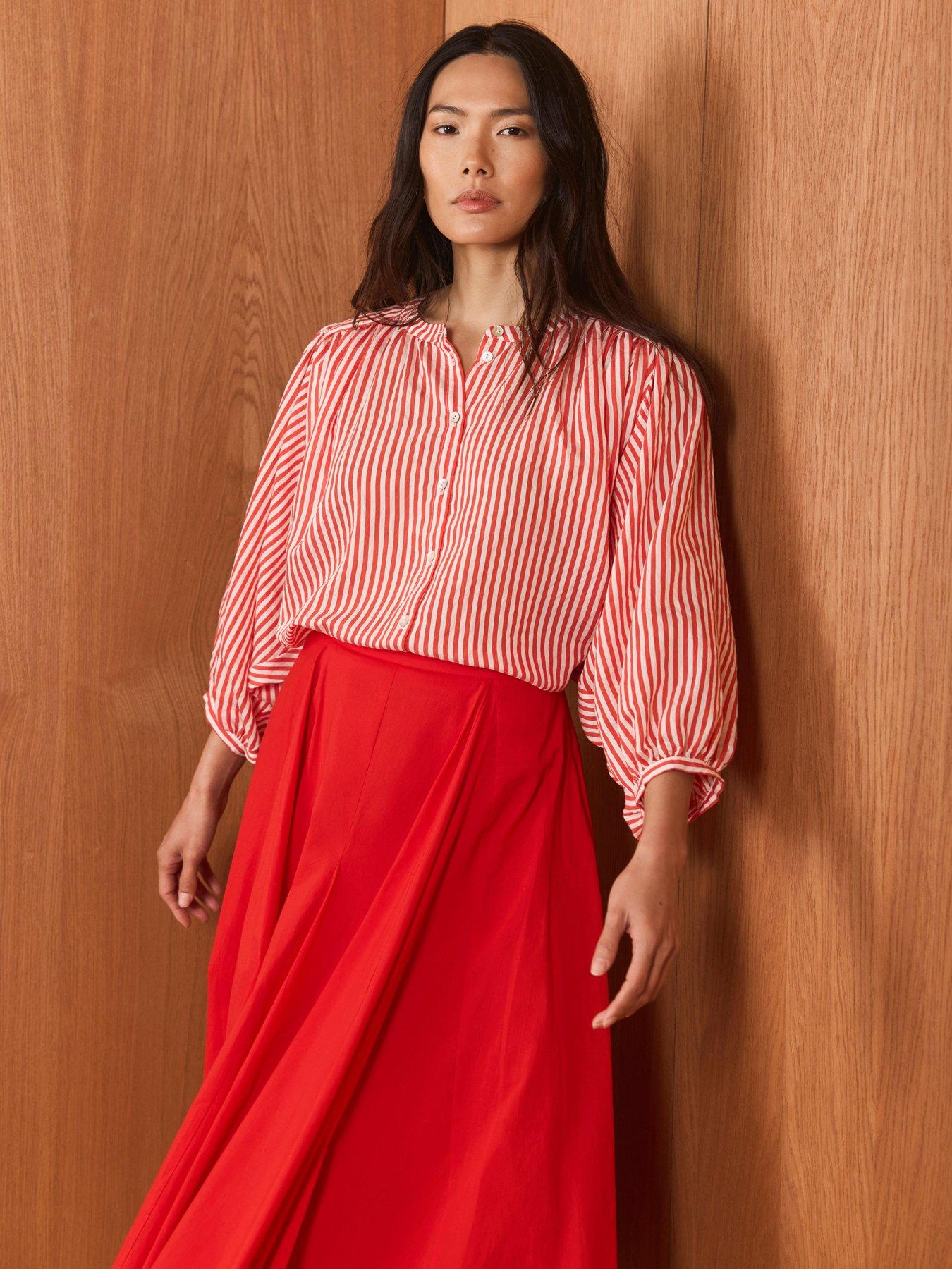 Mint Velvet Red Stripe Batwing Blouse