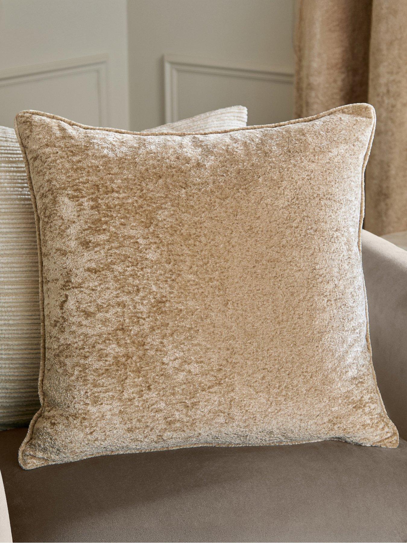 Paoletti Lustre Velvet 50x50 Feather Cushion Ivory