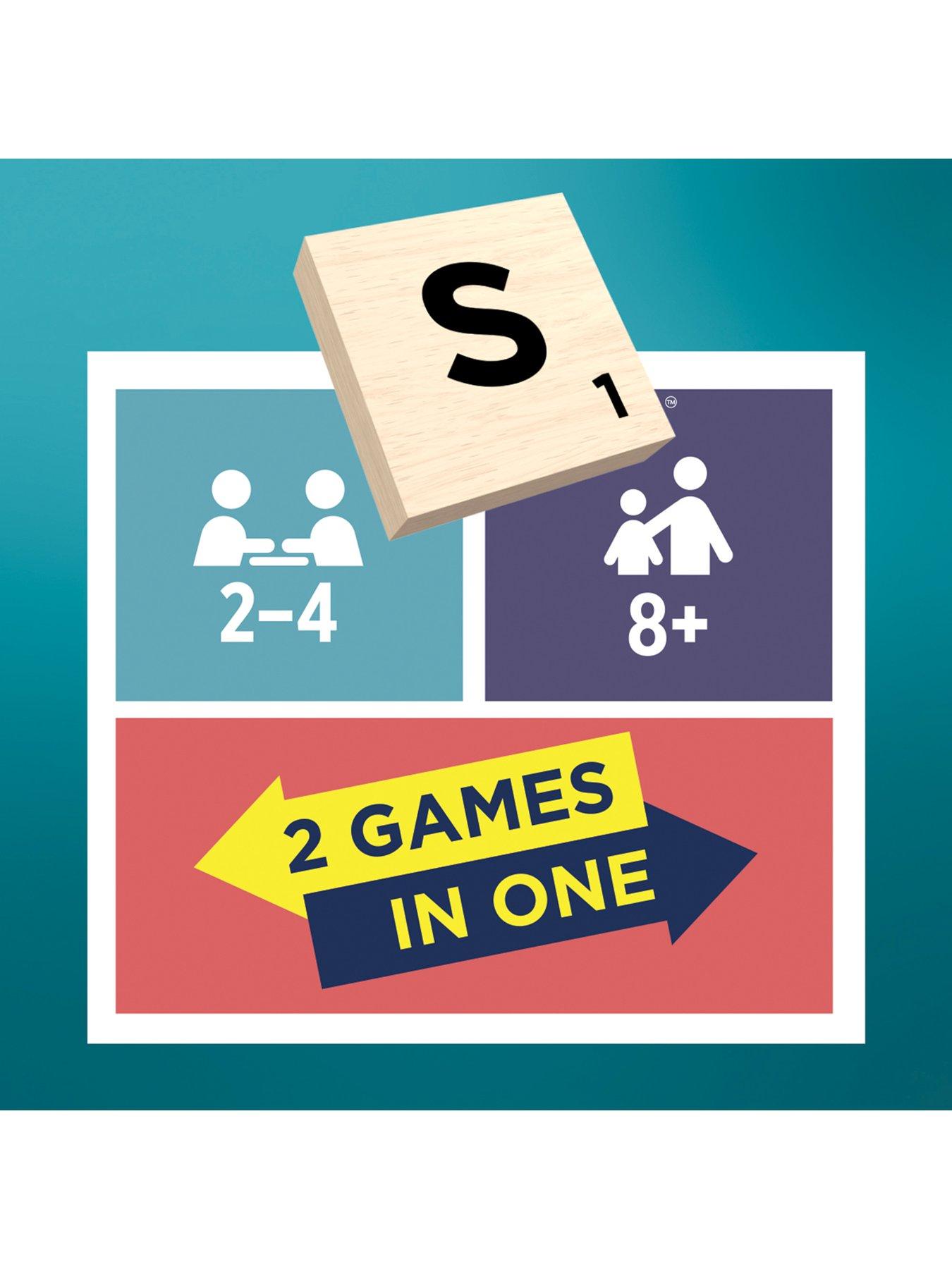 Image 7 of 8 of Scrabble Board Game Family Word Game with Wood Tiles and Racks and Two Ways to Play for 2-4 Players