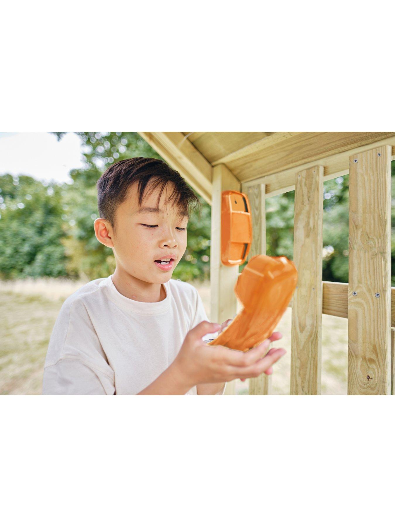 Image 5 of 7 of Plum Double Swing Wooden Lookout Tower Playset - Pastel Green