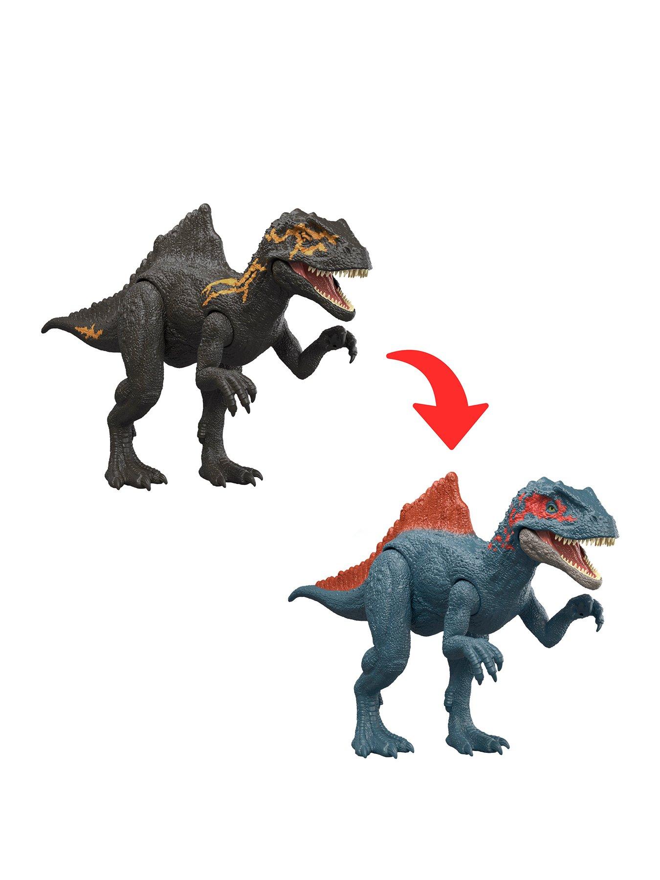 JURASSIC WORLD Dino Reveal Deluxe Dinosaur Action Figure Toys, Peel Off Color Change Play