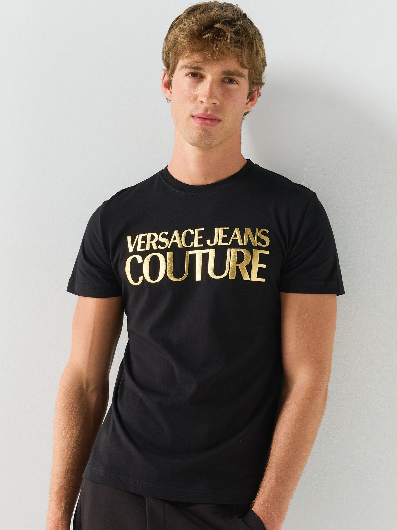 Versace Jeans Couture Foil Logo Slim Fit T-Shirt - Black