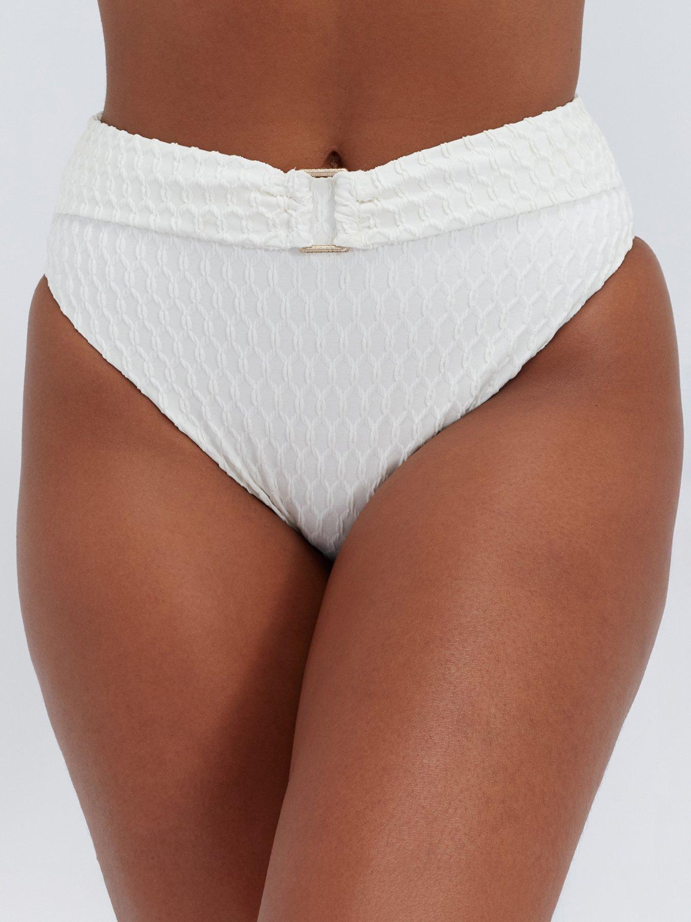 Boux Avenue Riad Texture High Waist Brief - Ecru