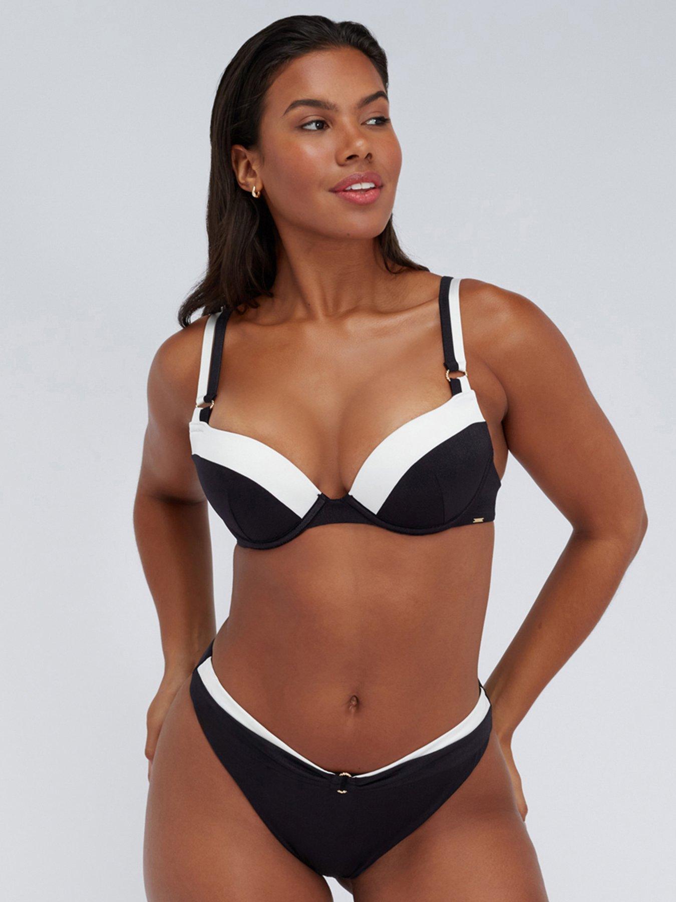 Boux Avenue Agadir Push Up Bikini Top - Black Mix