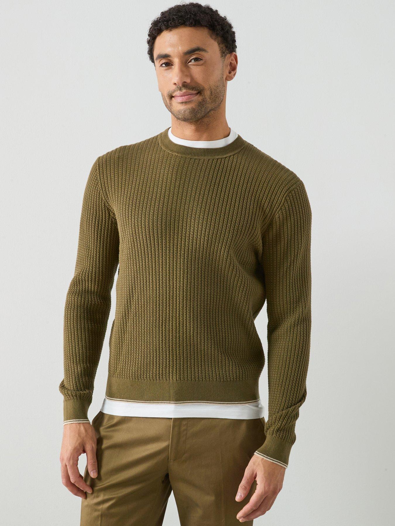Mango Warrior Knitted Jumper - Khaki