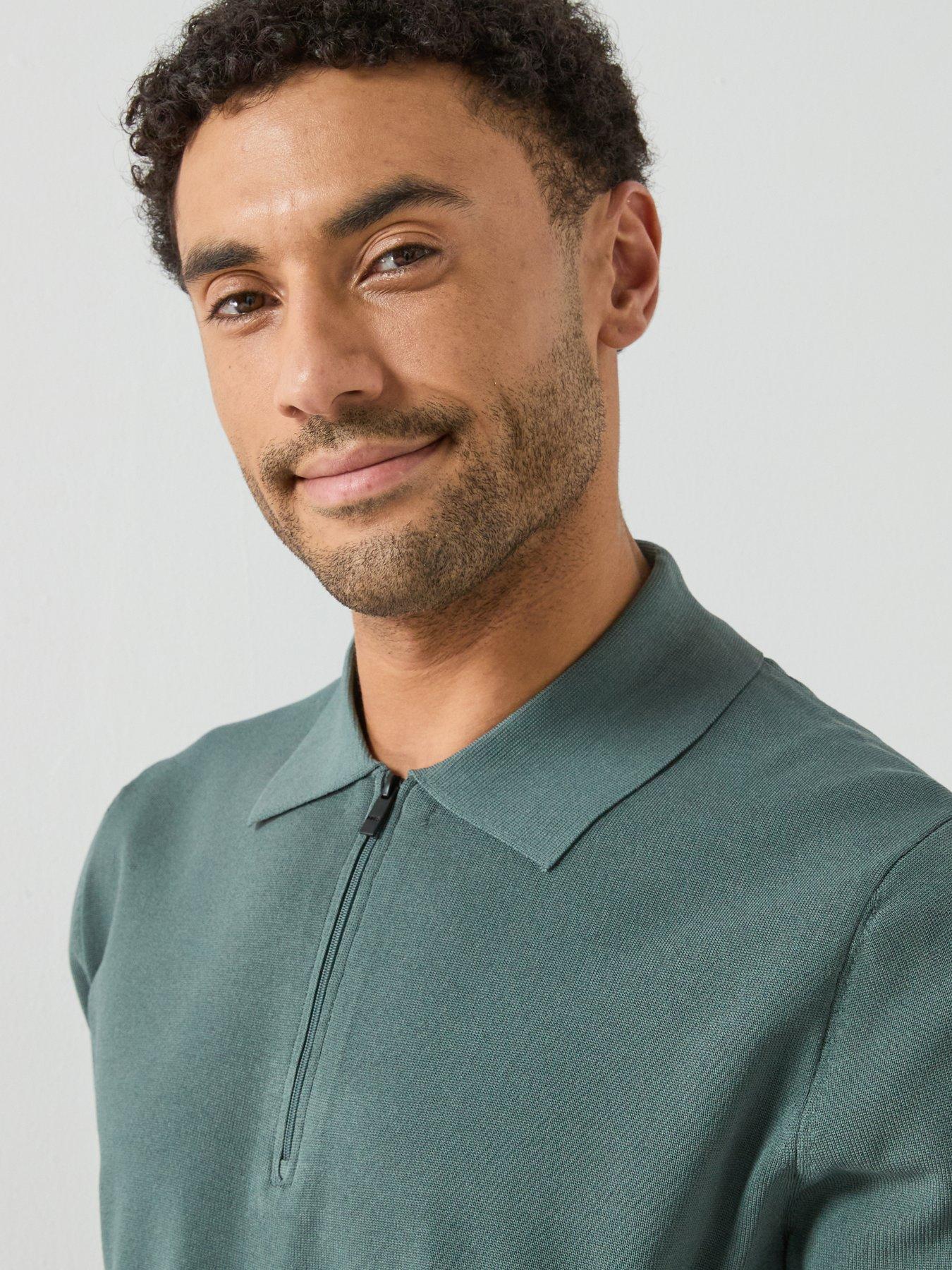 Image 4 of 5 of Mango Performance Miller Short Sleeve Polo Shirt - Green