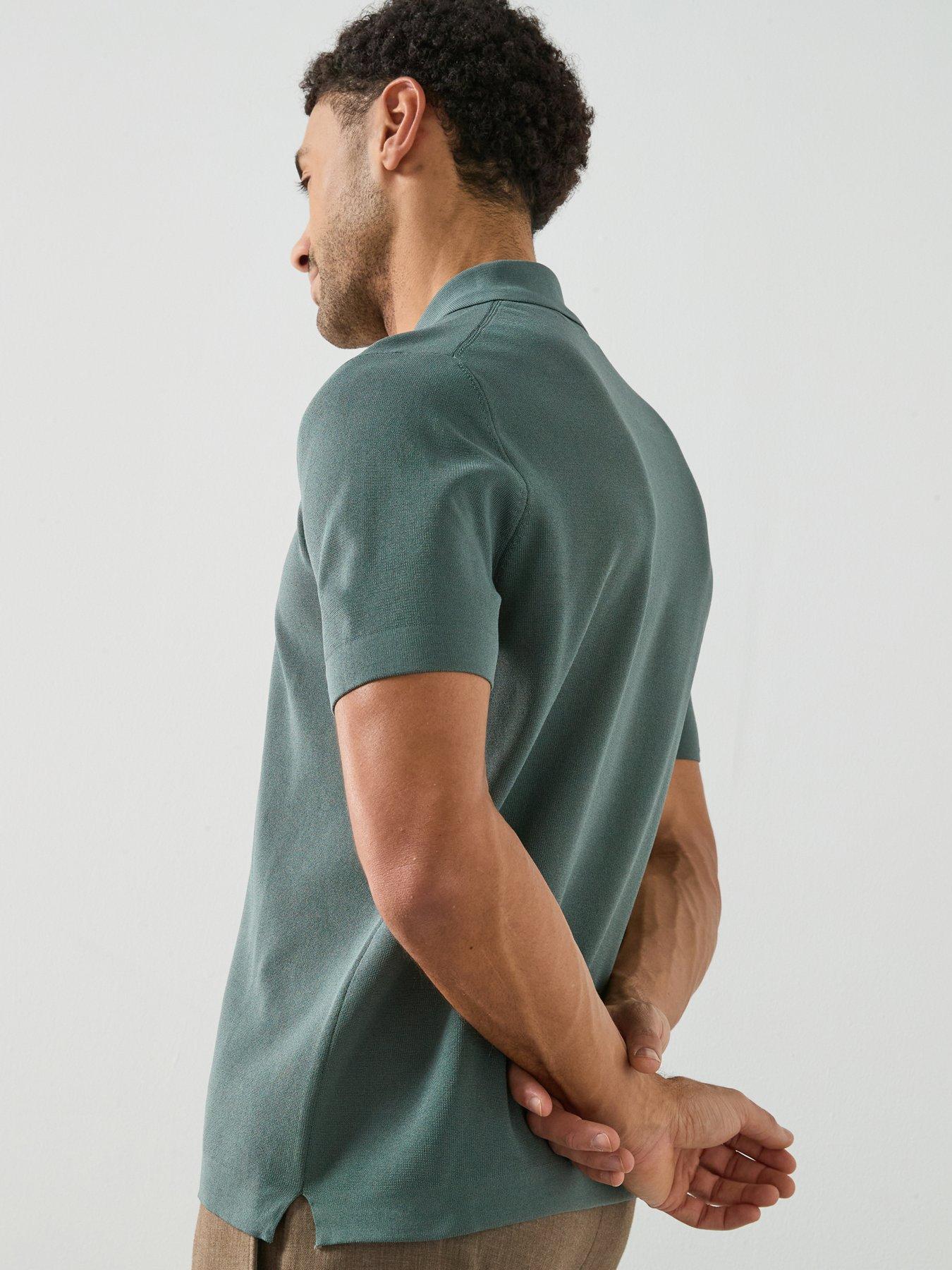 Image 5 of 5 of Mango Performance Miller Short Sleeve Polo Shirt - Green