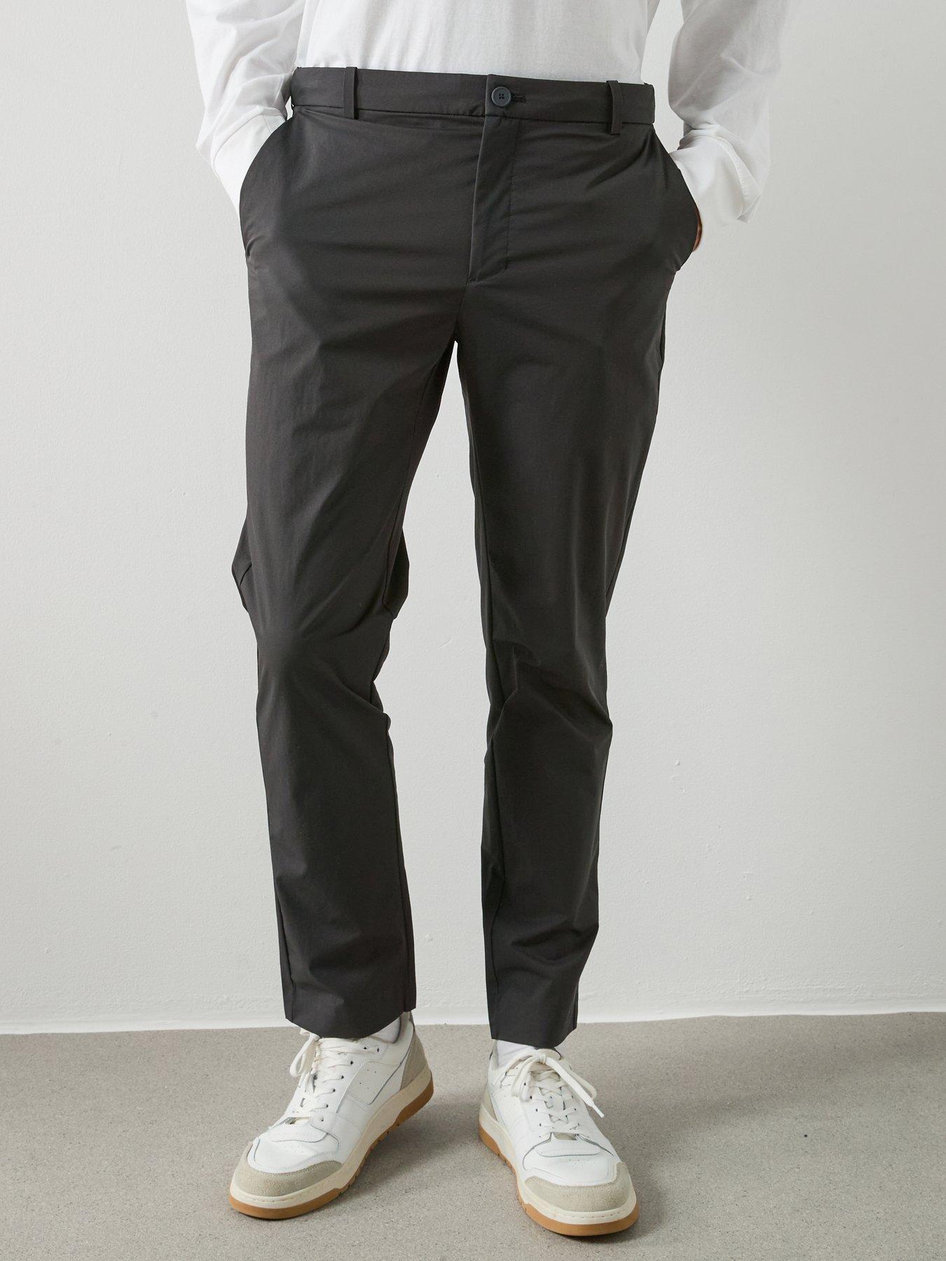 Mango Performance Due Trousers, Black, Size 31, Men