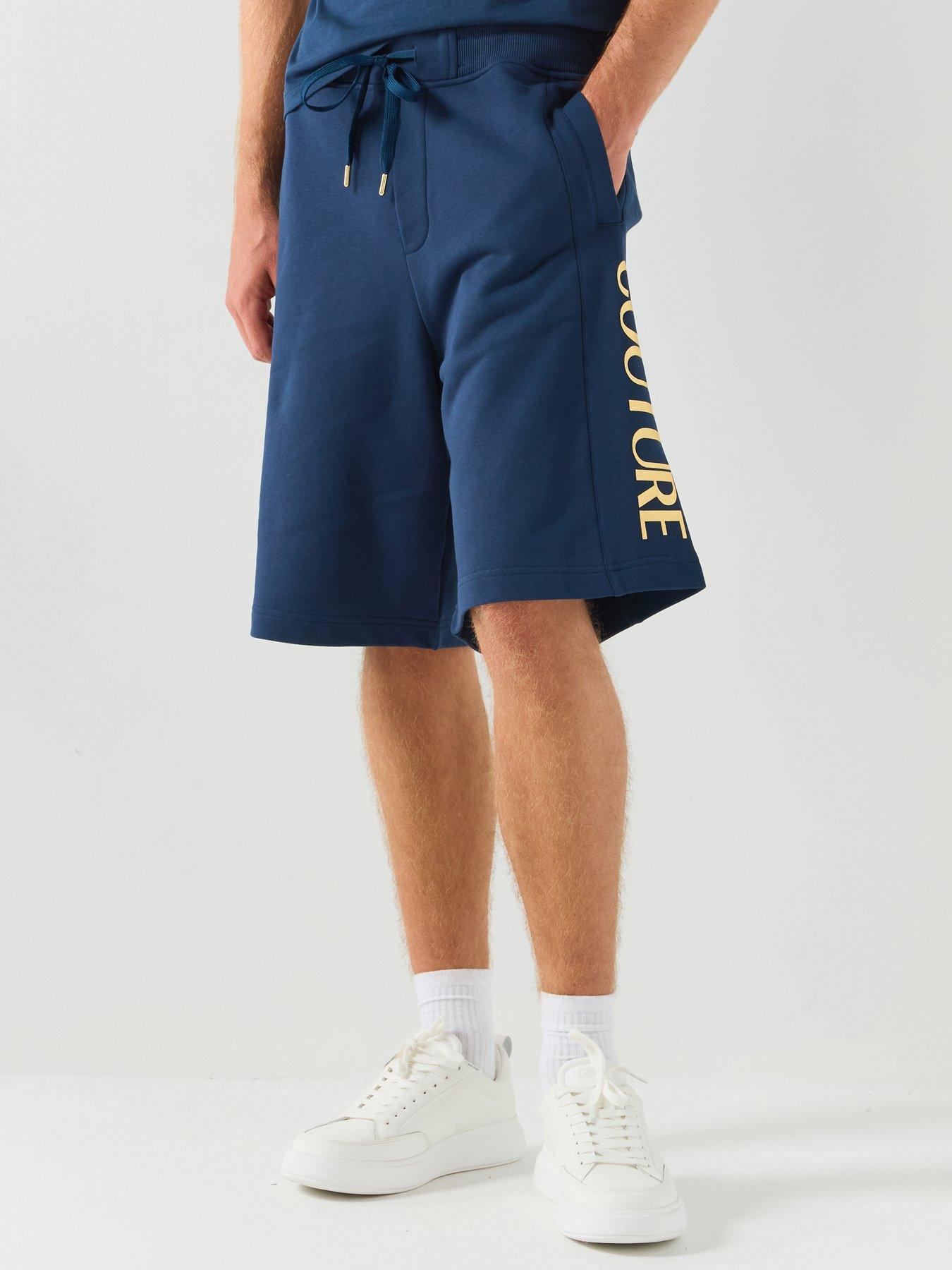 Versace Jeans Couture Versace Jeans Couture Foil Logo Jersey Regular Fit Shorts - Blue