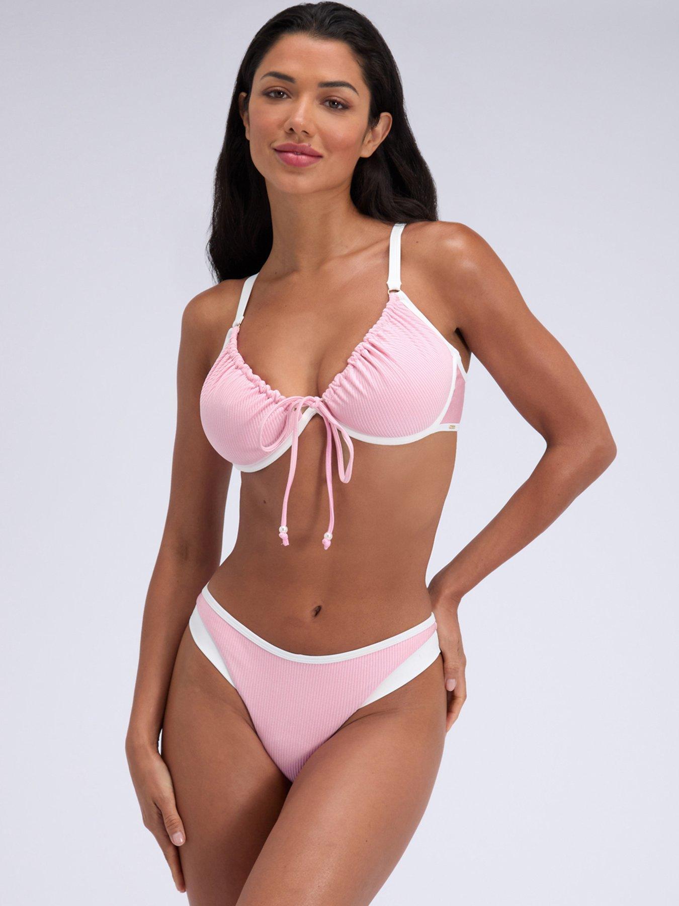 Image 4 of 4 of Boux Avenue Ibiza Piped Brazilian - Pink