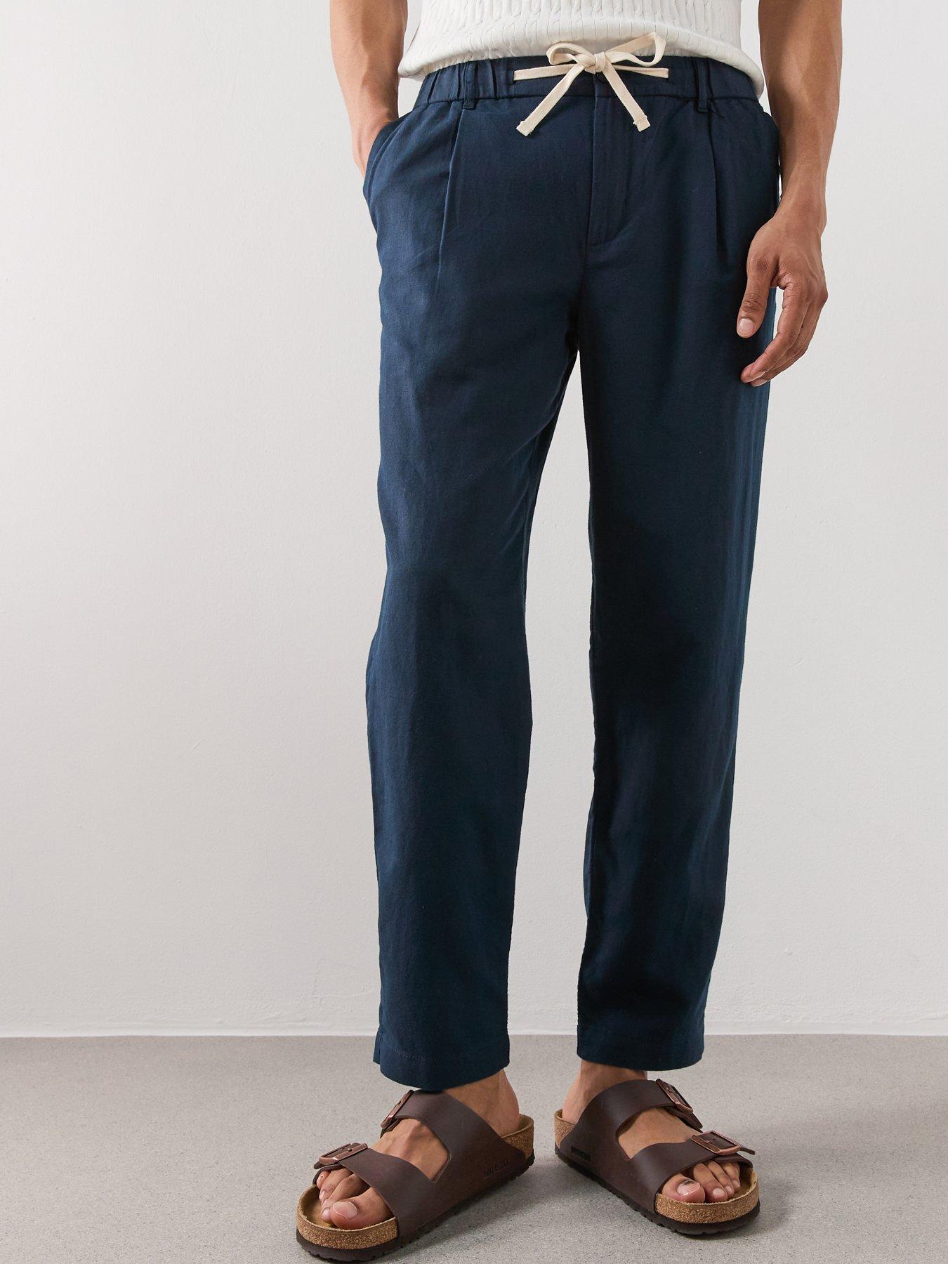 Mango Romelino Trousers, Navy, Size 31, Men