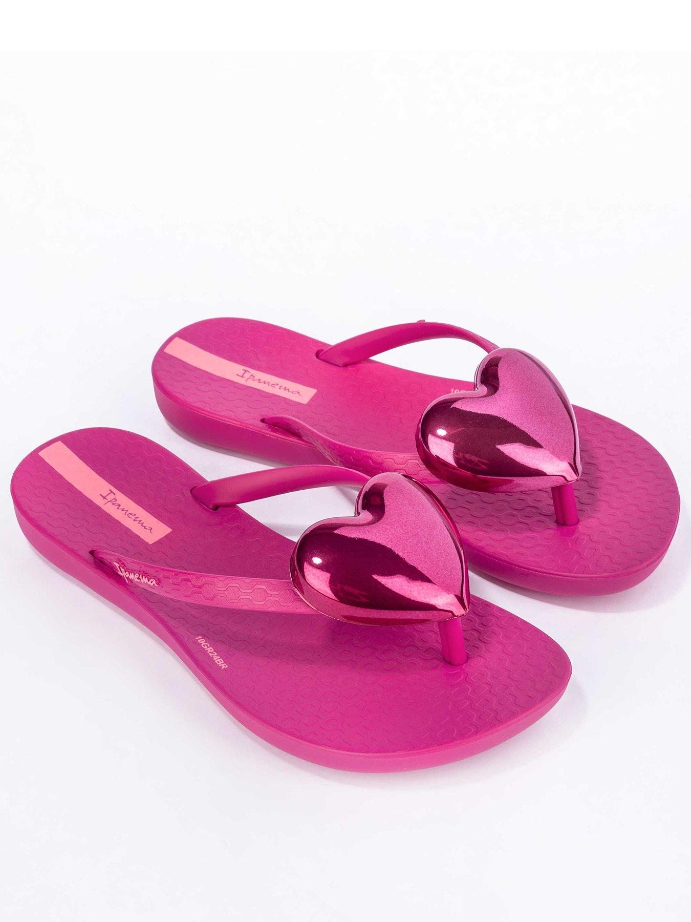 Ipanema Maxi Fashion Kids Heart Flip Flops - Pink