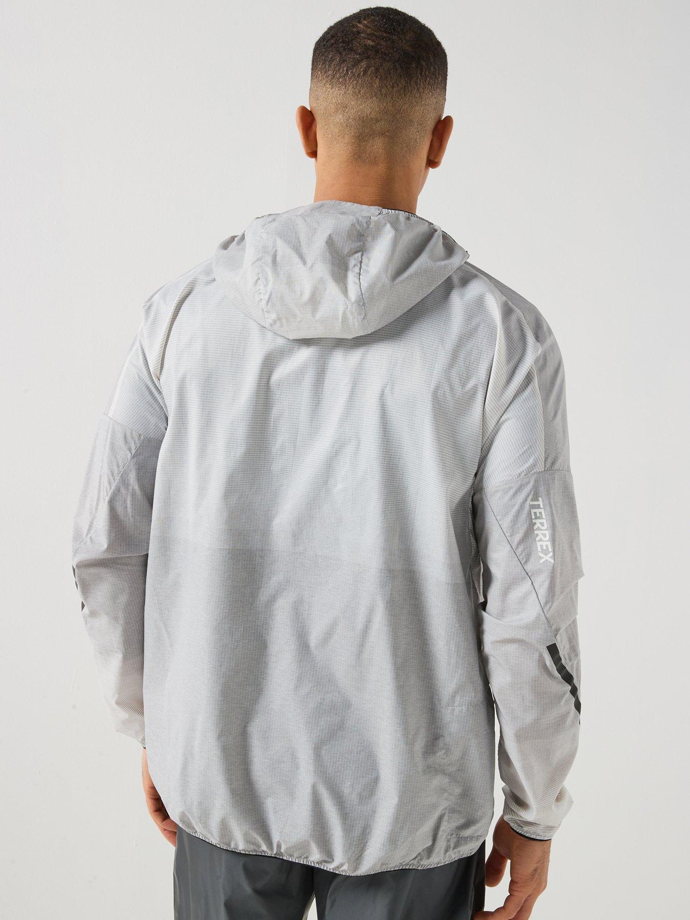 Image 2 of 6 of adidas Terrex Mens Trail Running Xpr Light Windbreaker - Grey