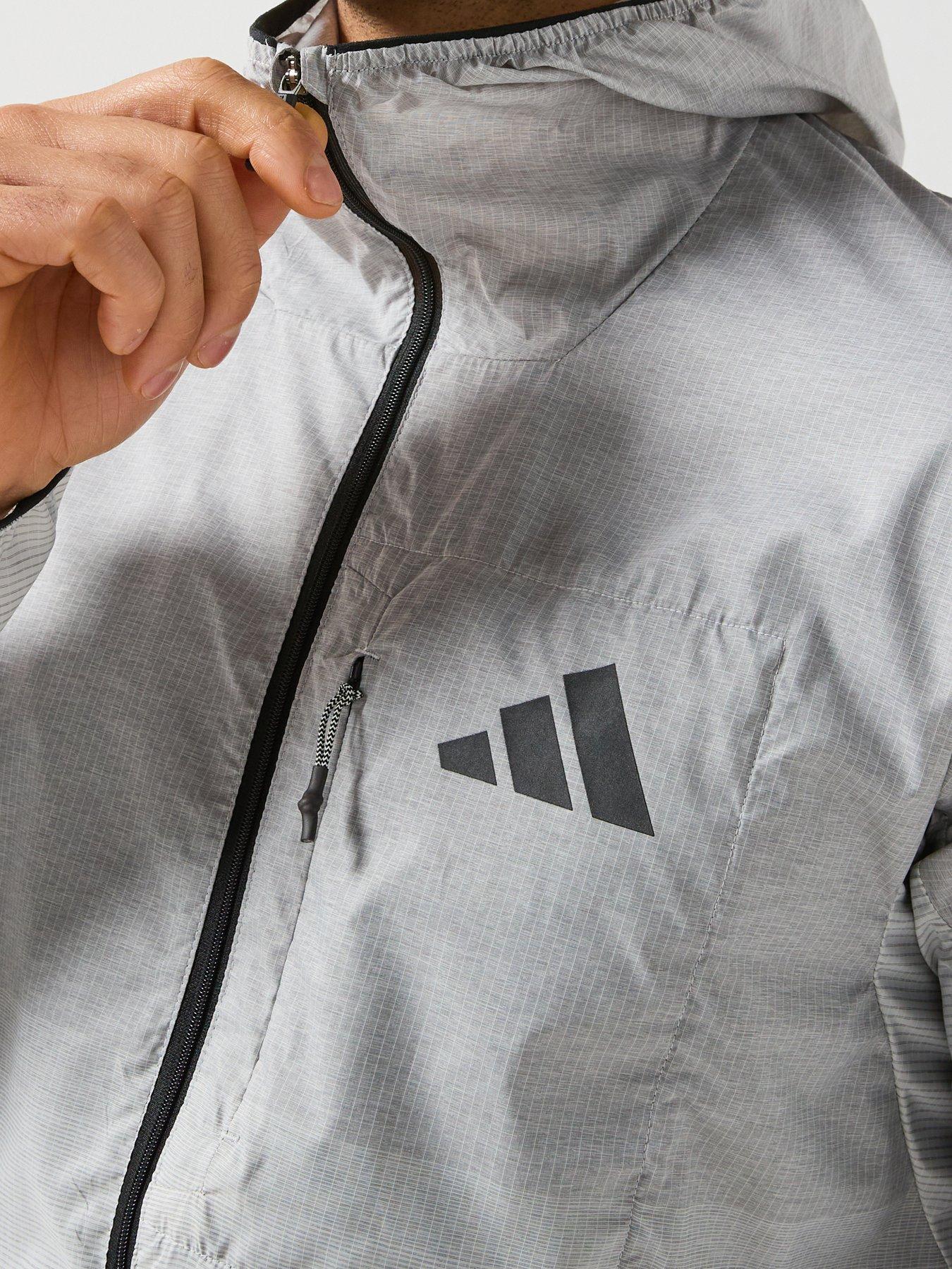 Image 4 of 6 of adidas Terrex Mens Trail Running Xpr Light Windbreaker - Grey