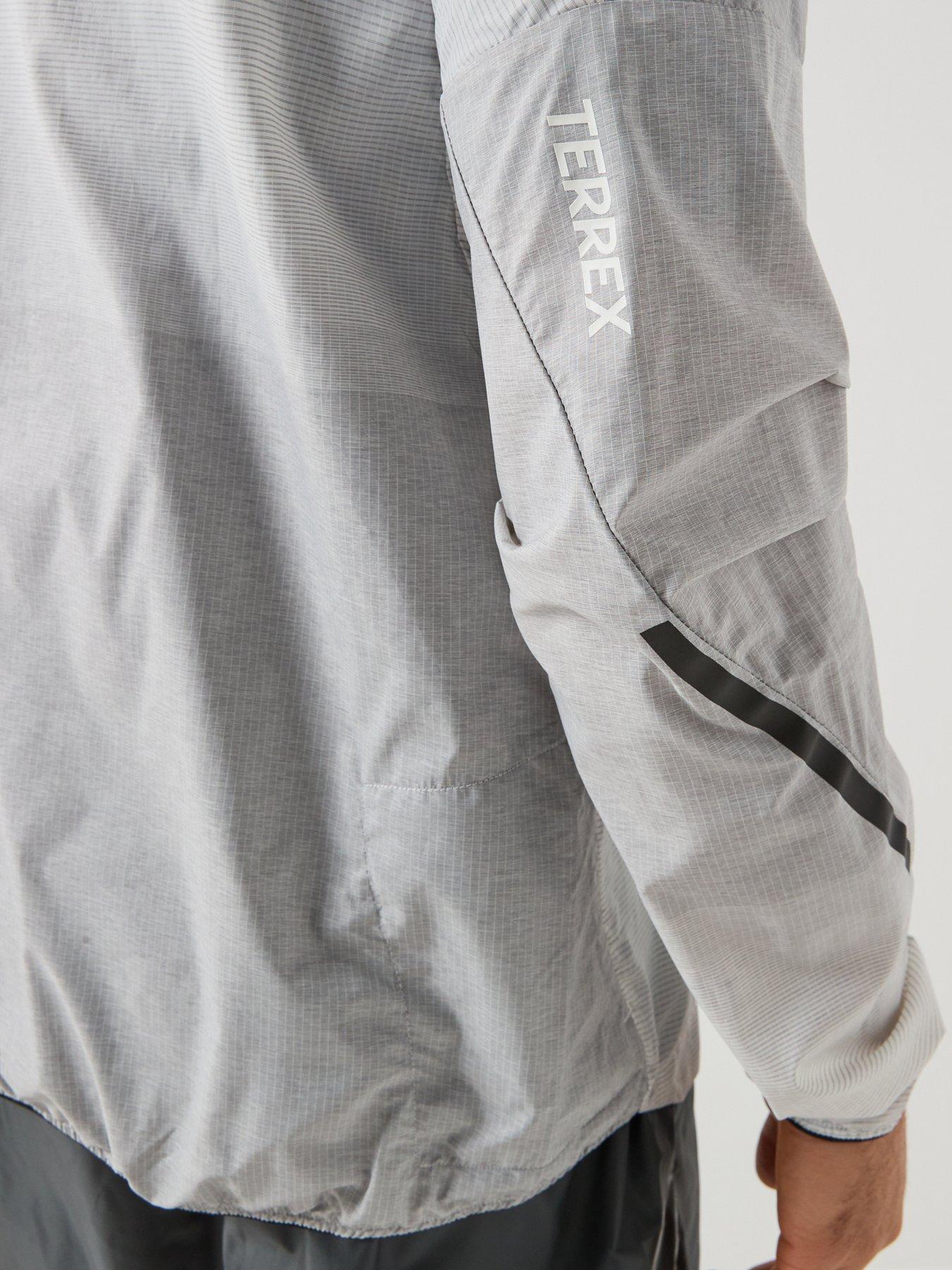Image 5 of 6 of adidas Terrex Mens Trail Running Xpr Light Windbreaker - Grey
