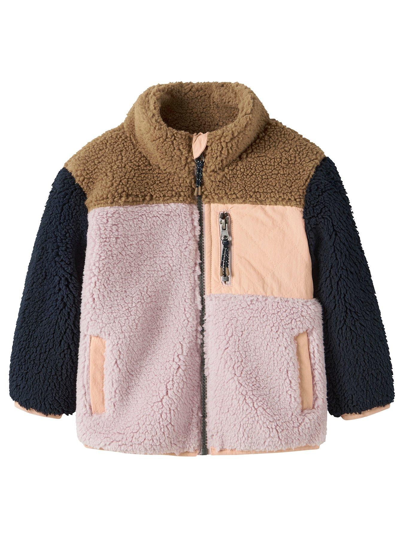 Image 1 of 3 of Name It Mini Girls Teddy Fleece Jacket - Multi