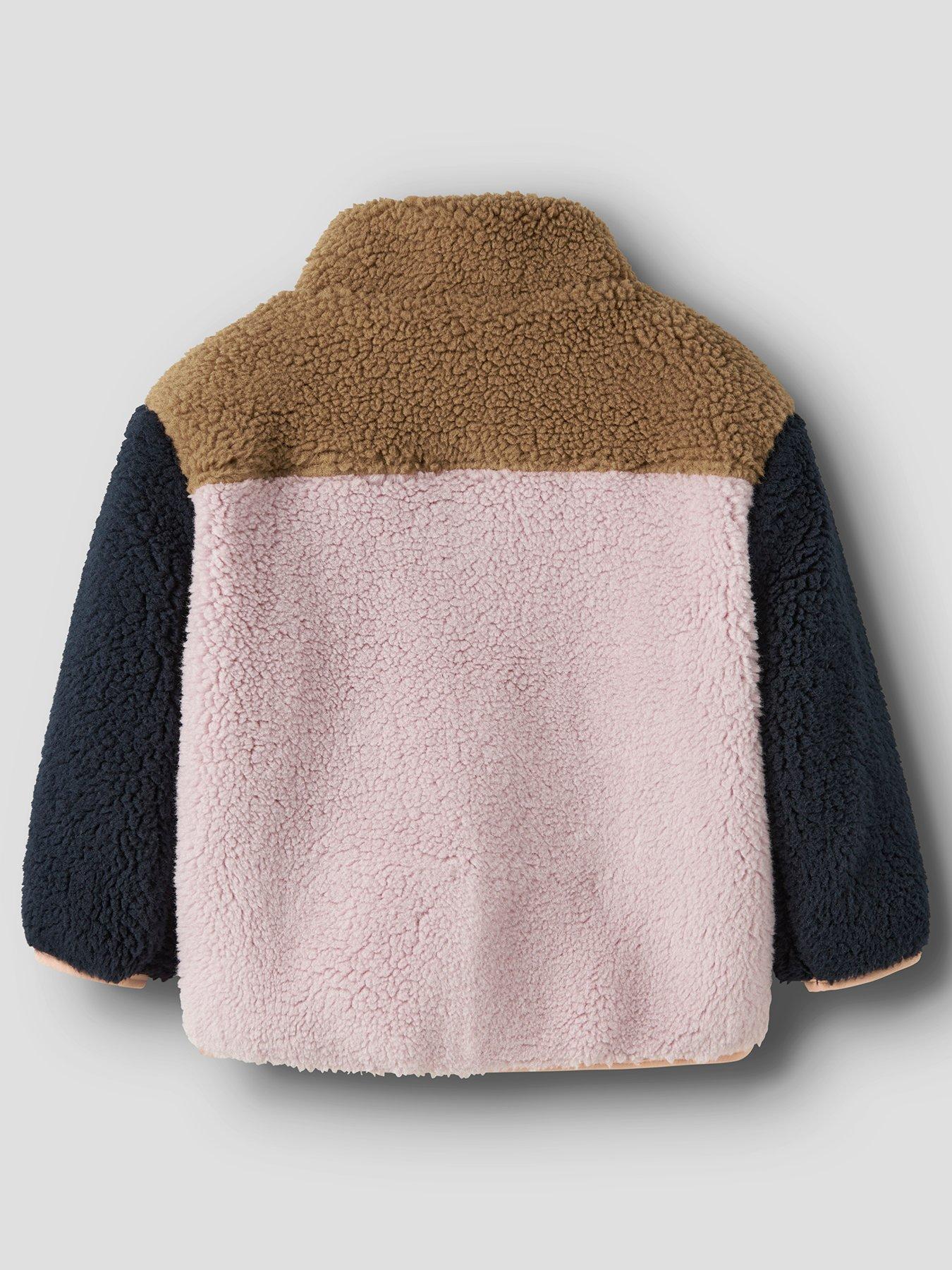 Image 2 of 3 of Name It Mini Girls Teddy Fleece Jacket - Multi