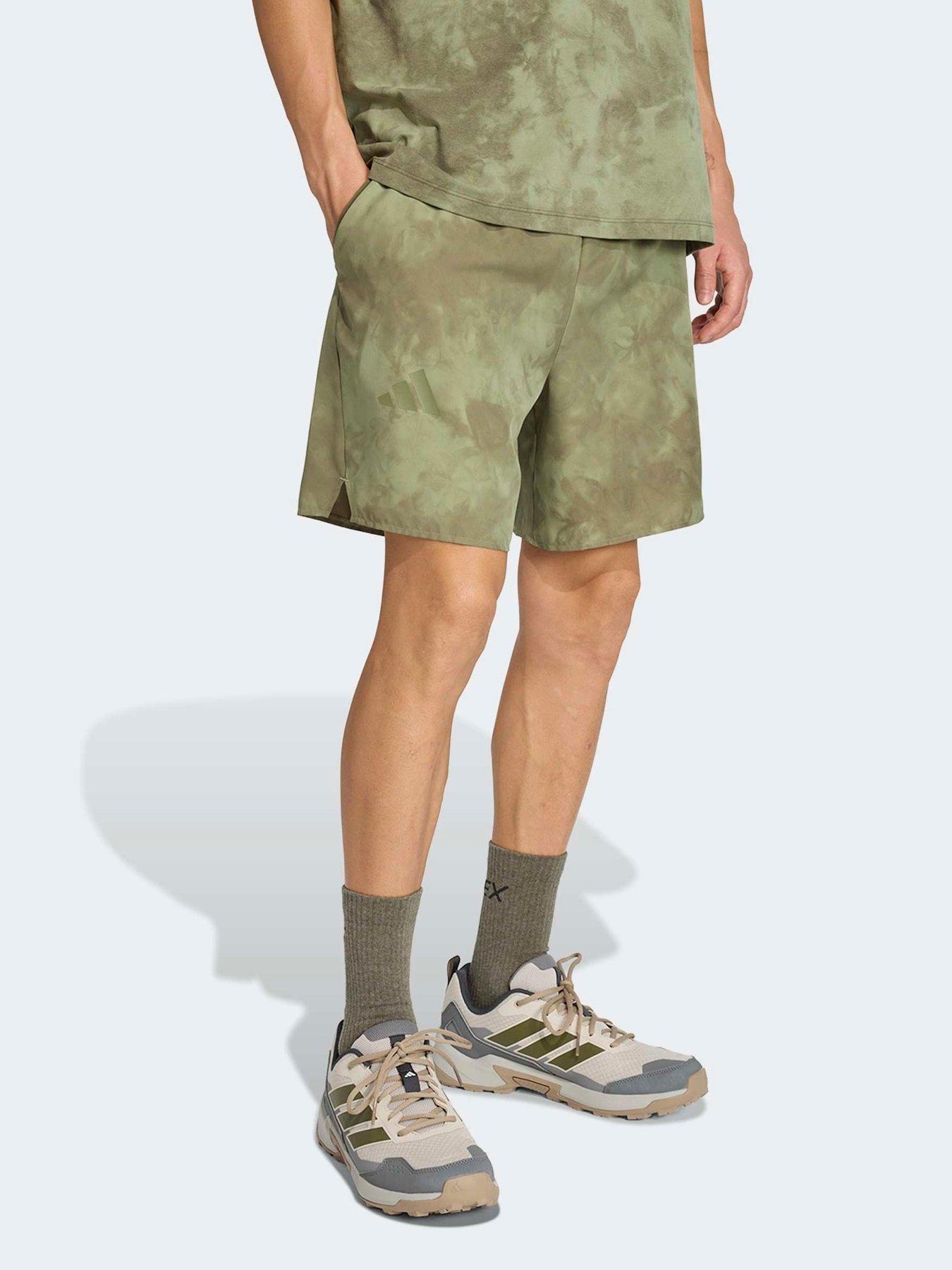 Adidas Terrex Mens Mountain Printed Shorts - Green