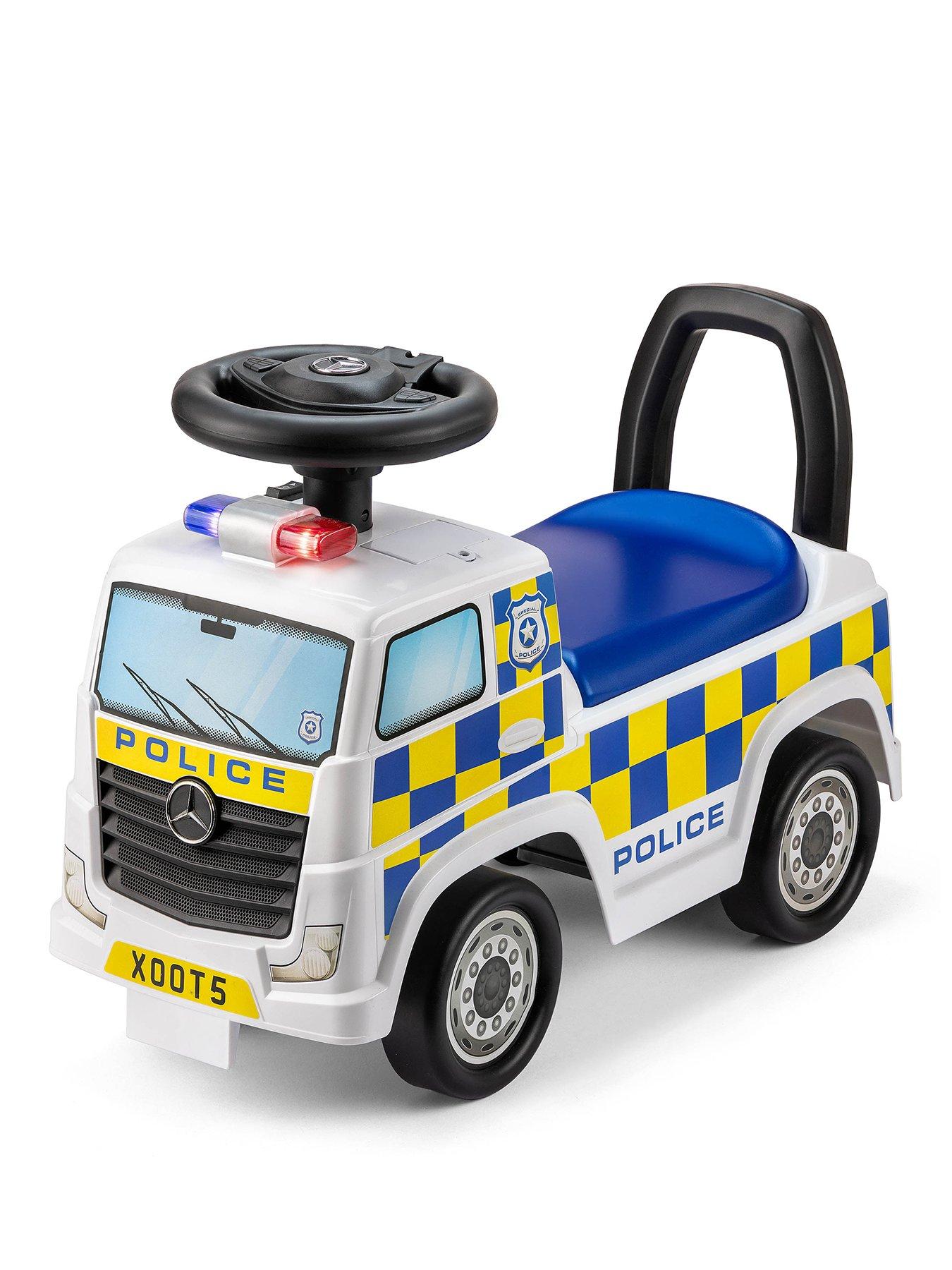 XOOTZ Xootz Mercedes-Benz Police Foot to Floor Ride On - White