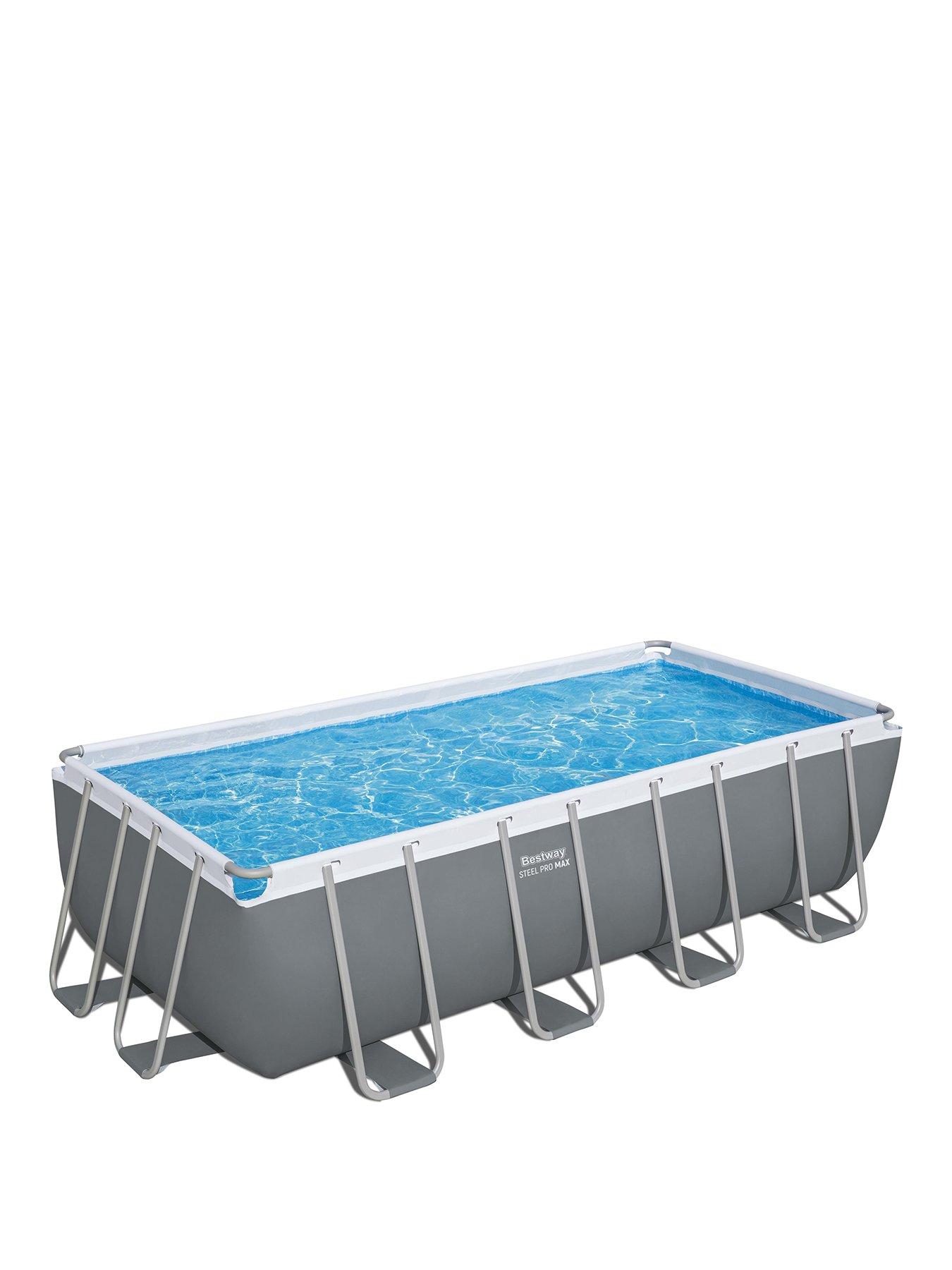 Image 1 of 6 of Bestway Steel Pro MAX 16' x 8' x 48" Rectangular Pool Set