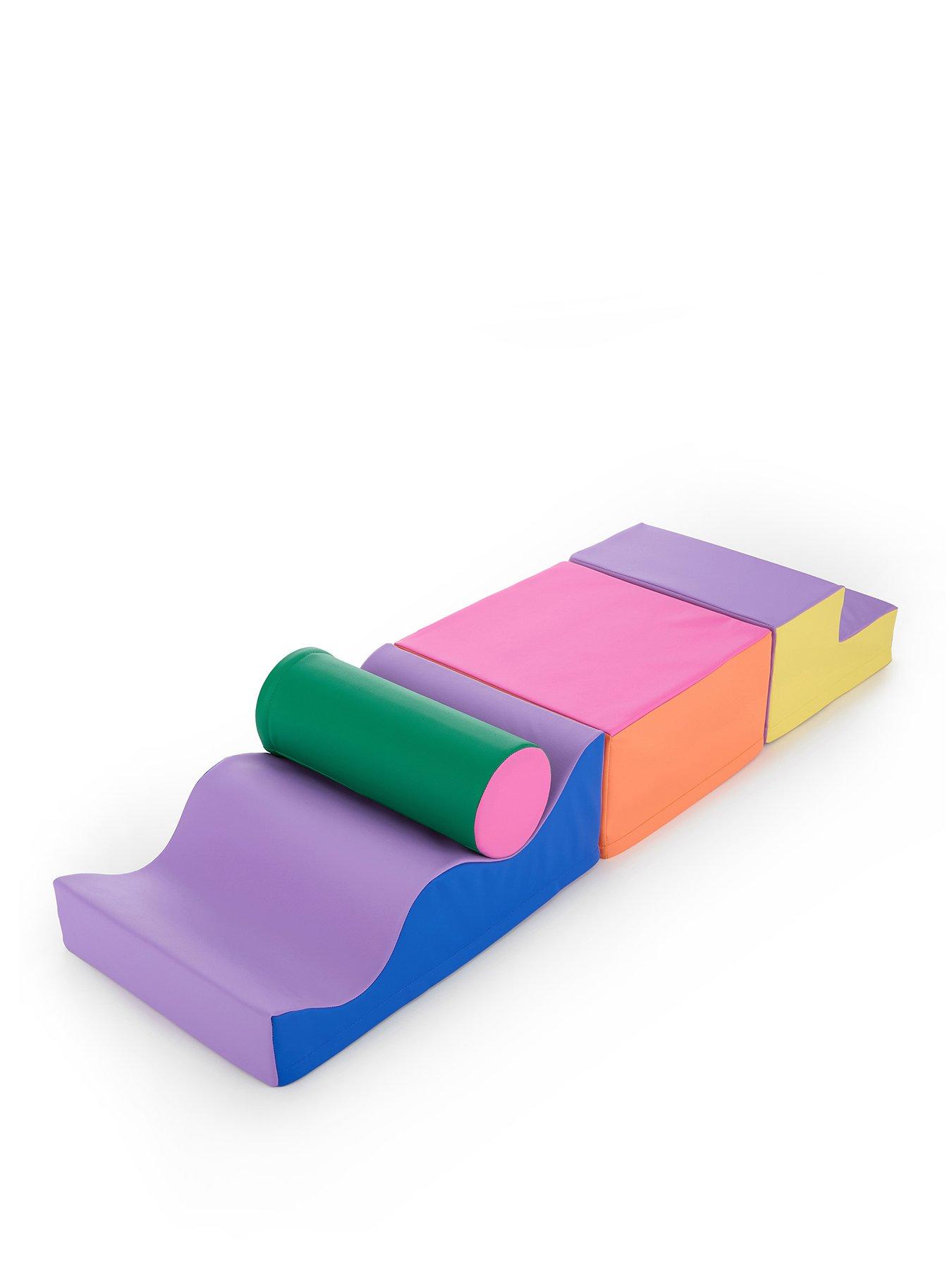 Image 2 of 7 of Soft Steps Soft Play Large Wave &amp; Slide 4 Piece Play Set