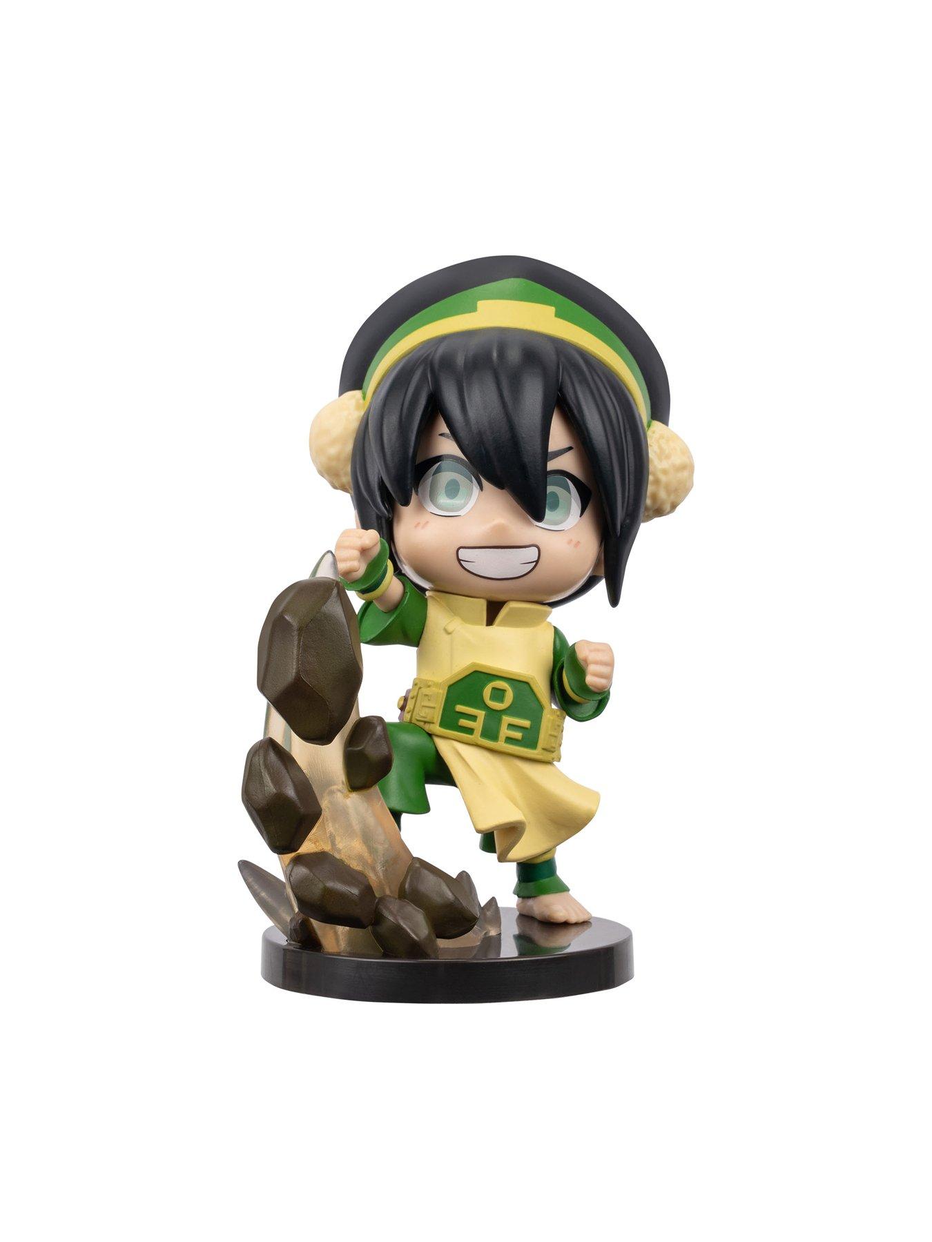 Image 2 of 5 of Avatar The Last Airbender Toph &ndash; 4-Inch Mini Figure in Kawaii Style with Display Base