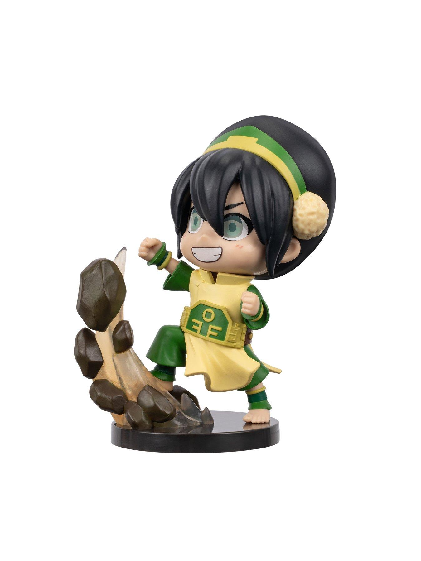 Image 3 of 5 of Avatar The Last Airbender Toph &ndash; 4-Inch Mini Figure in Kawaii Style with Display Base