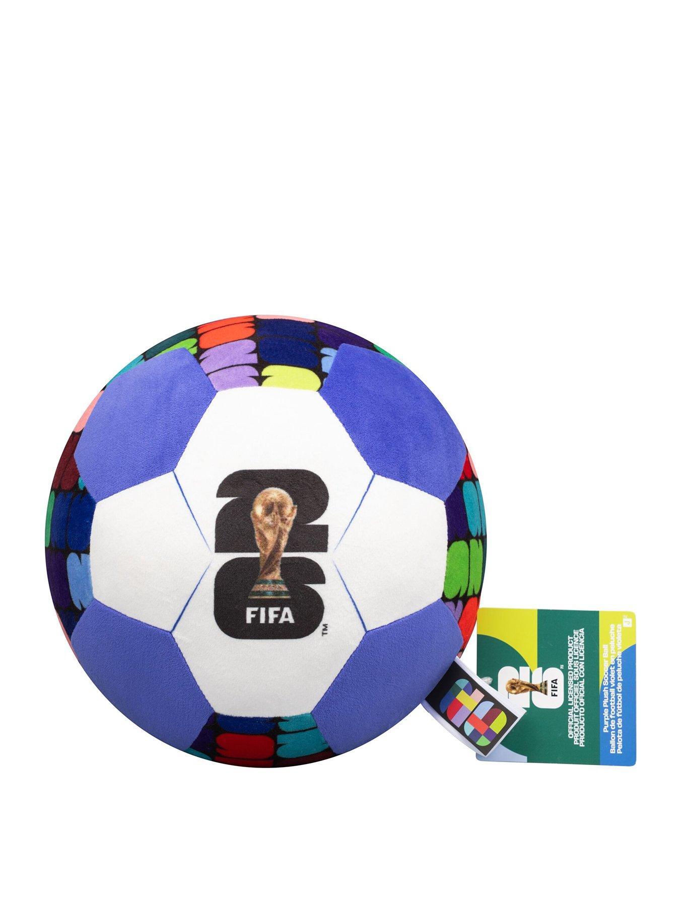 Image 1 of 5 of FIFA 9-Inch Purple Plush Football - Soft, Collectible World Cup Plush Toy - Official  Pattern - Ages 3+