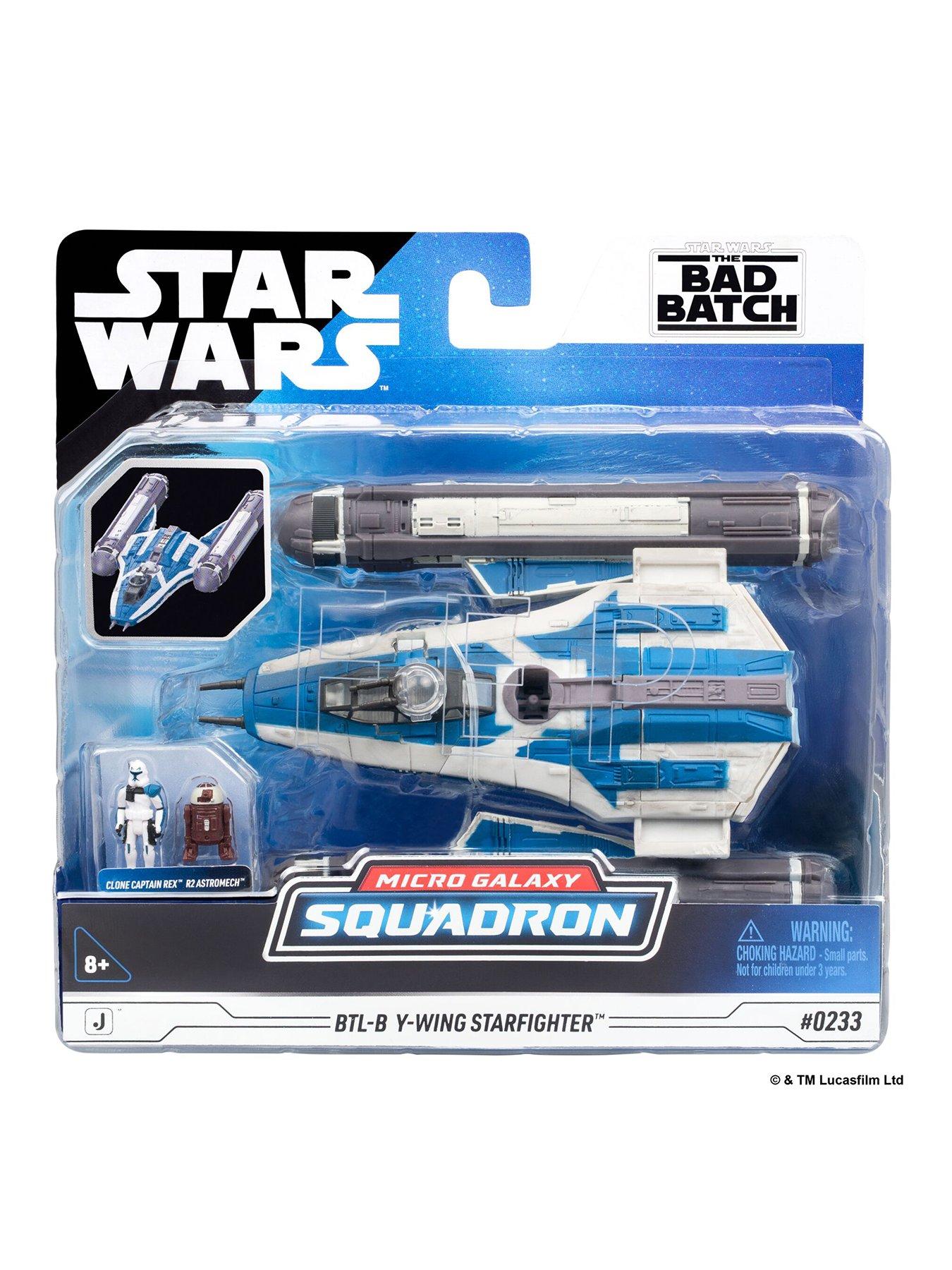 Image 1 of 7 of Star Wars SWJ - Medium Vehicle (5" Vehicle &amp; Figure Assortment) - BTL-B Y-wing Starfighter w/Clone Captain Rex- Series 11