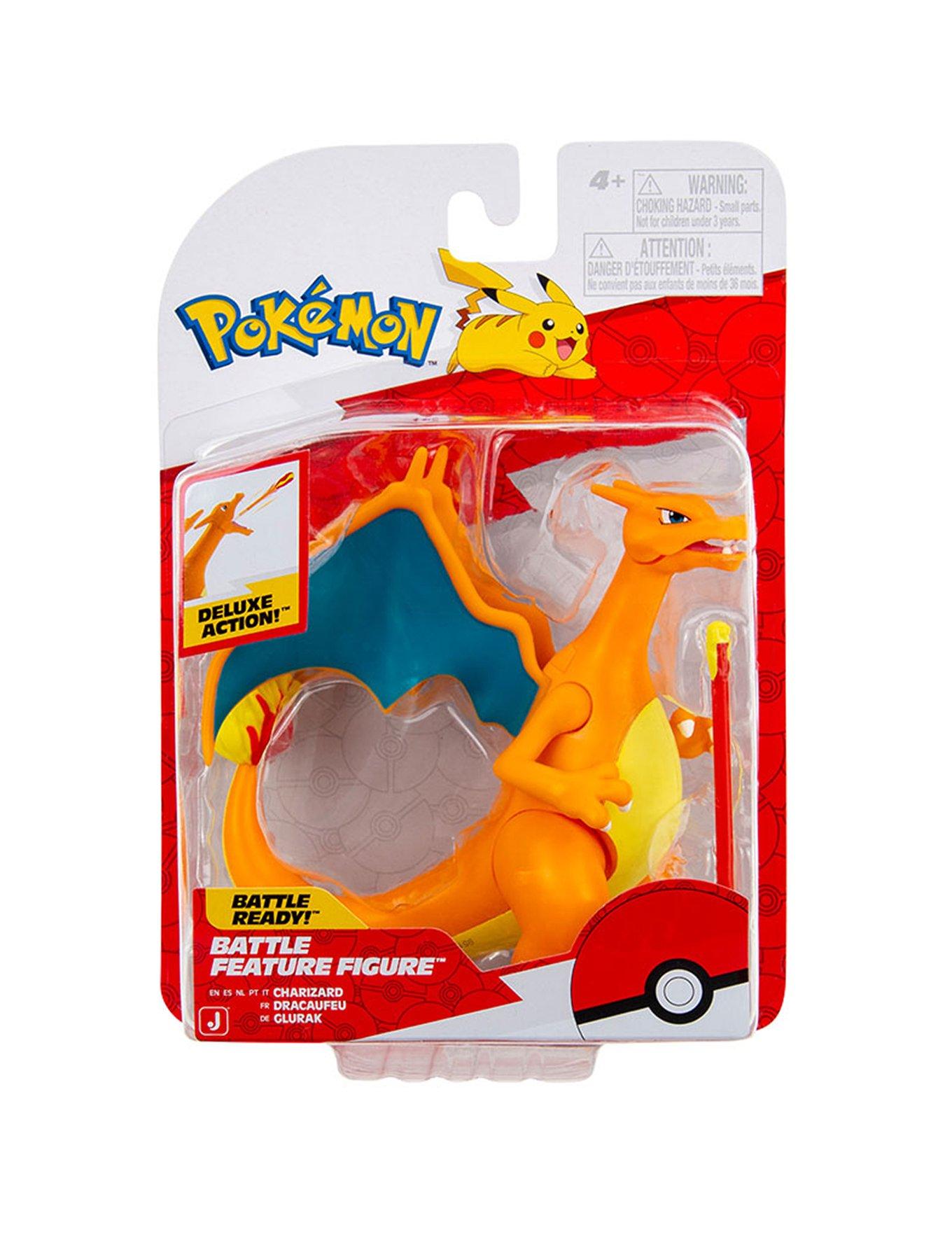 Pokemon Charizard Battle Feature Figure - 4.5-Inch Charizard Battle Figure with Fire Missile Launcher