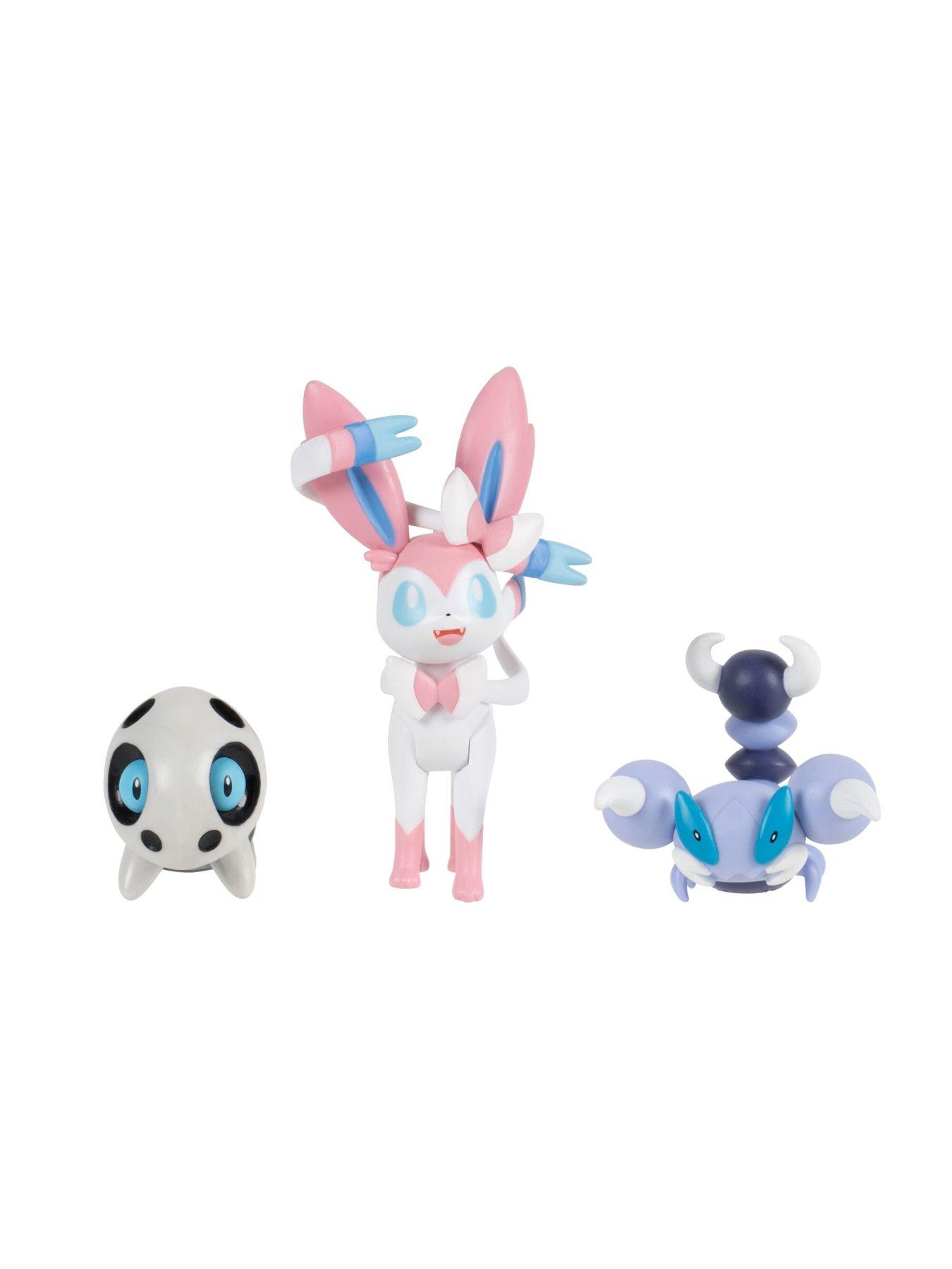 Image 2 of 6 of Pokemon Battle Figure 3 Pack - Features 2-Inch Aron and Skorupi and 3-Inch Sylveon Battle Figures