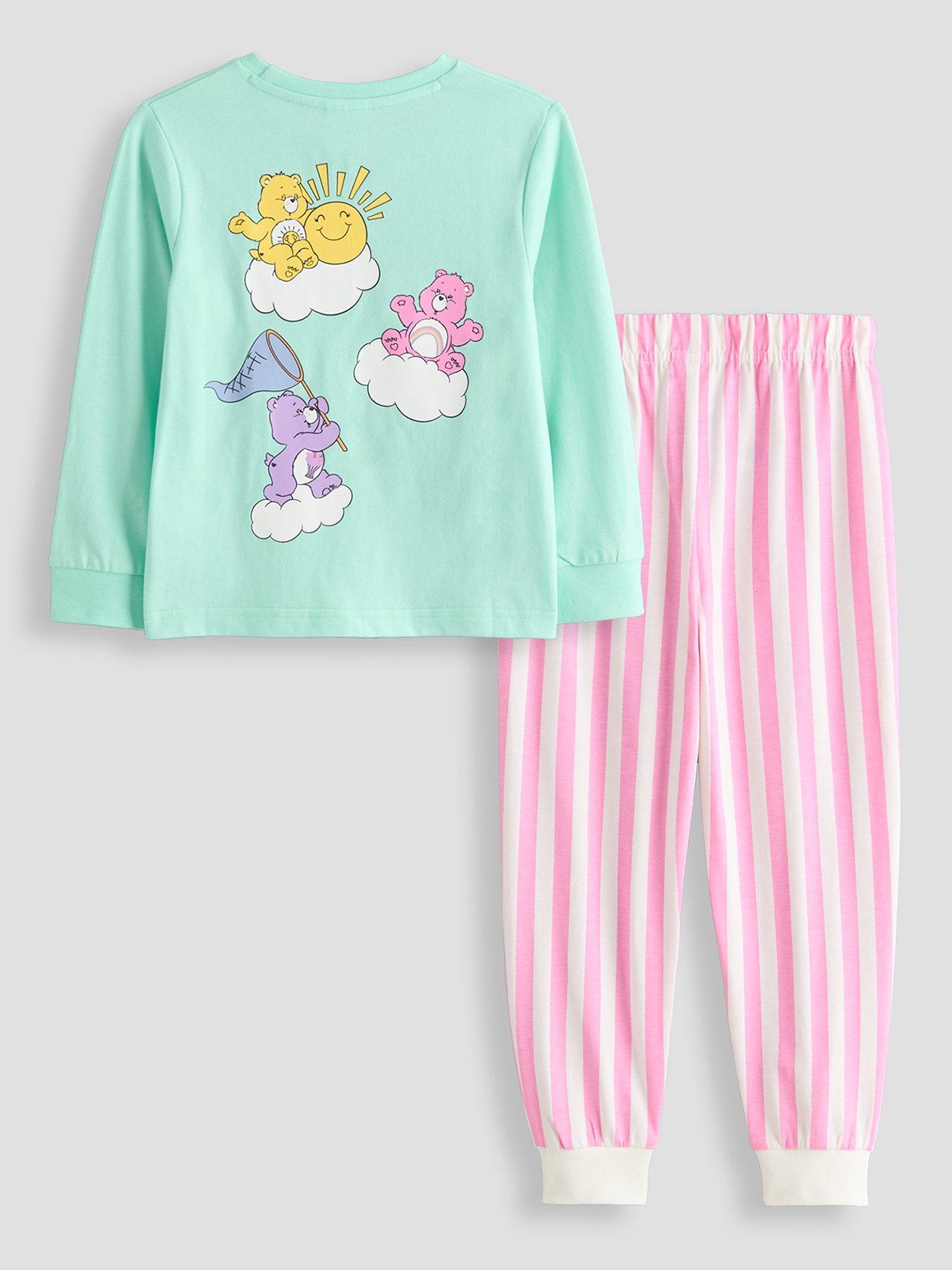 Image 2 of 5 of The Very Collection Care Bears Stripe Long Sleeve Pyjama Set - Green