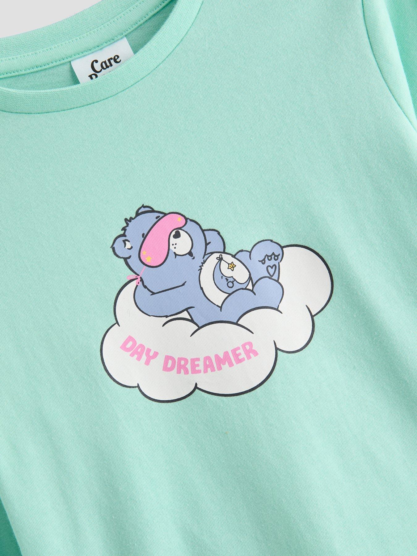 Image 3 of 5 of The Very Collection Care Bears Stripe Long Sleeve Pyjama Set - Green