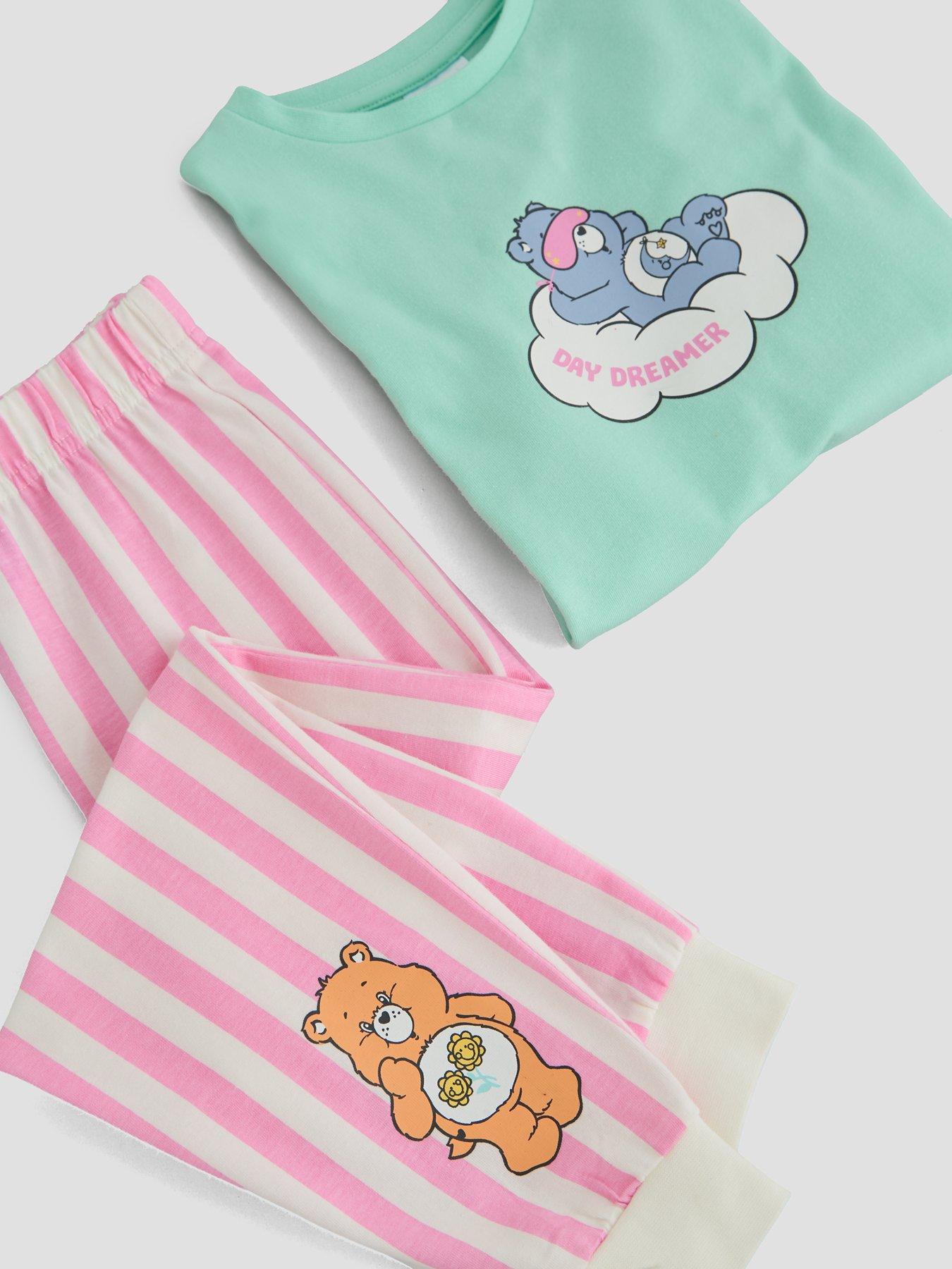 Image 5 of 5 of The Very Collection Care Bears Stripe Long Sleeve Pyjama Set - Green