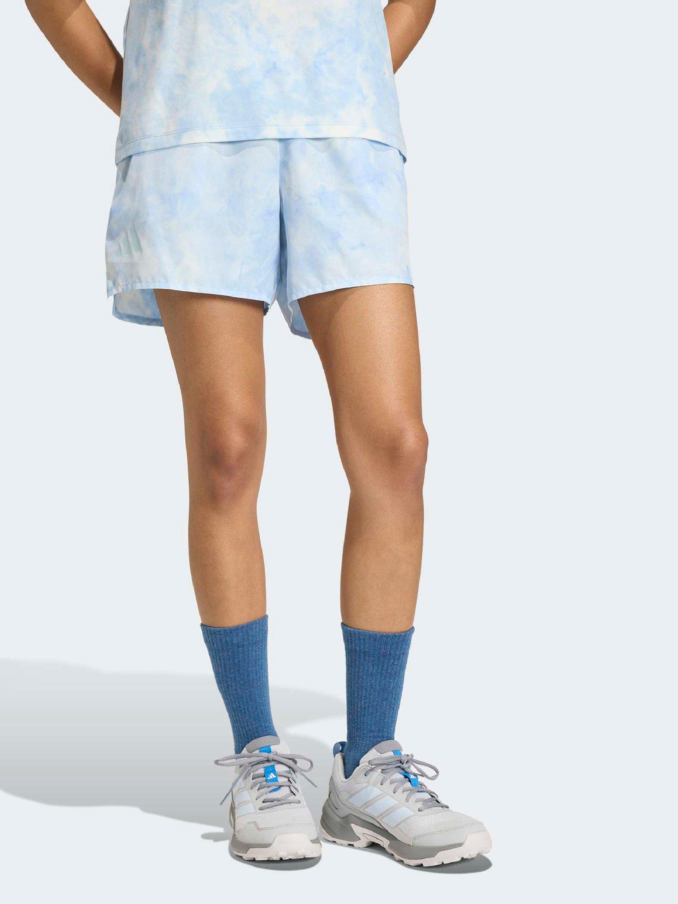 adidas Terrex Womens Mountain Printed Shorts, White/Globlu, Size 10, Women