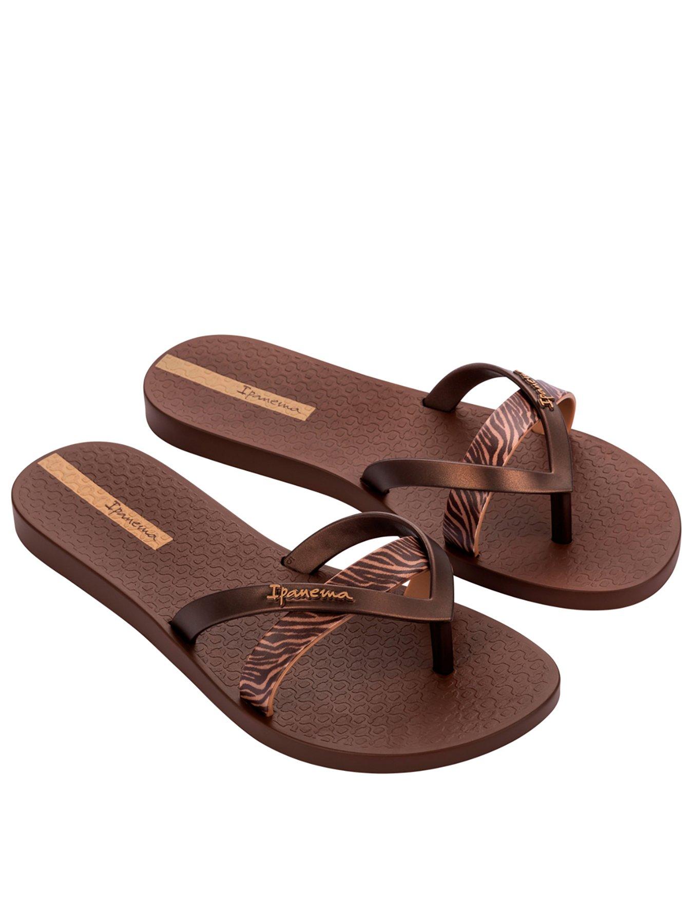Image 1 of 3 of Ipanema Kirei Chic Print Flip Flop - Brown