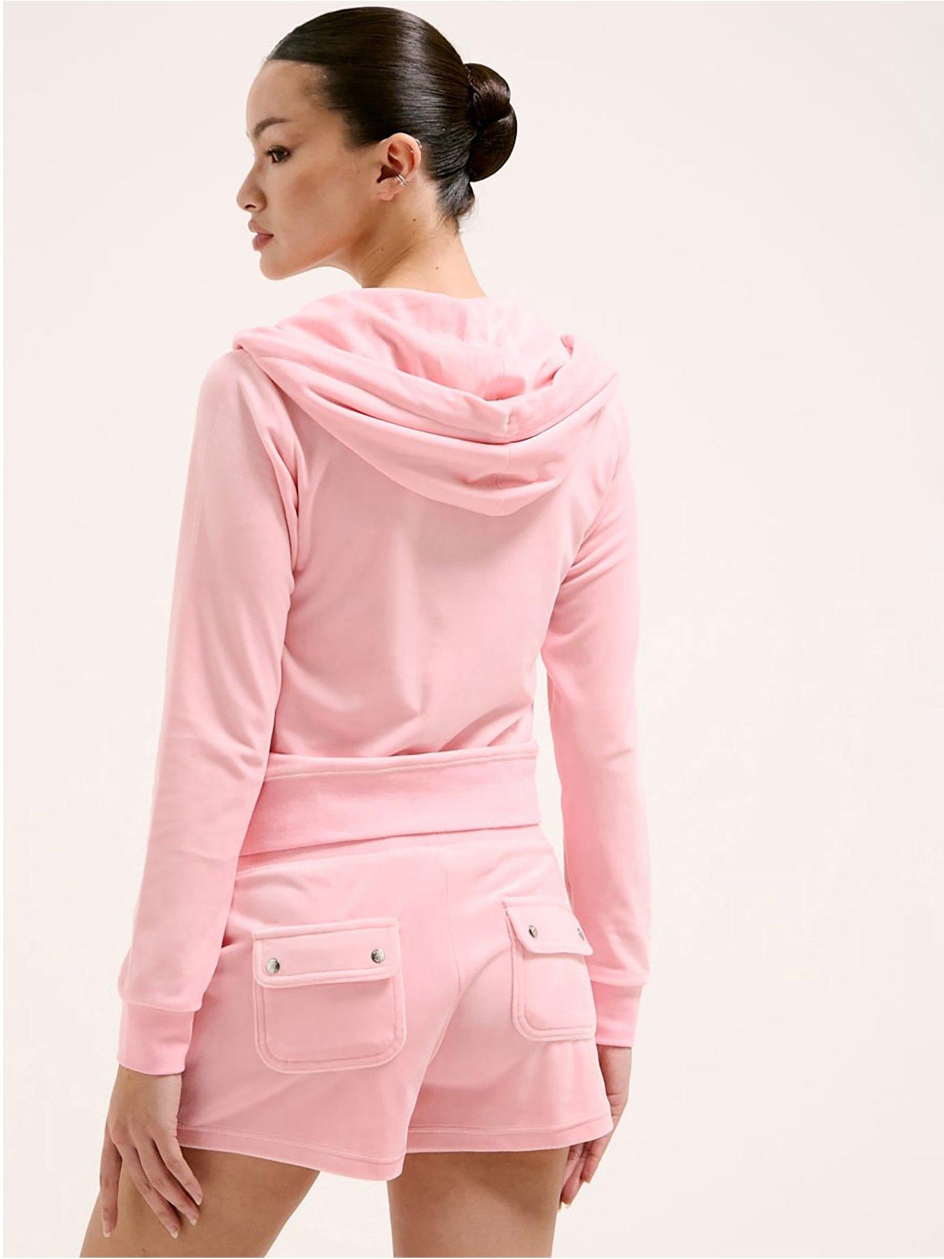Image 1 of 4 of Juicy by Juicy Couture Eve Velour Shorts - Pink