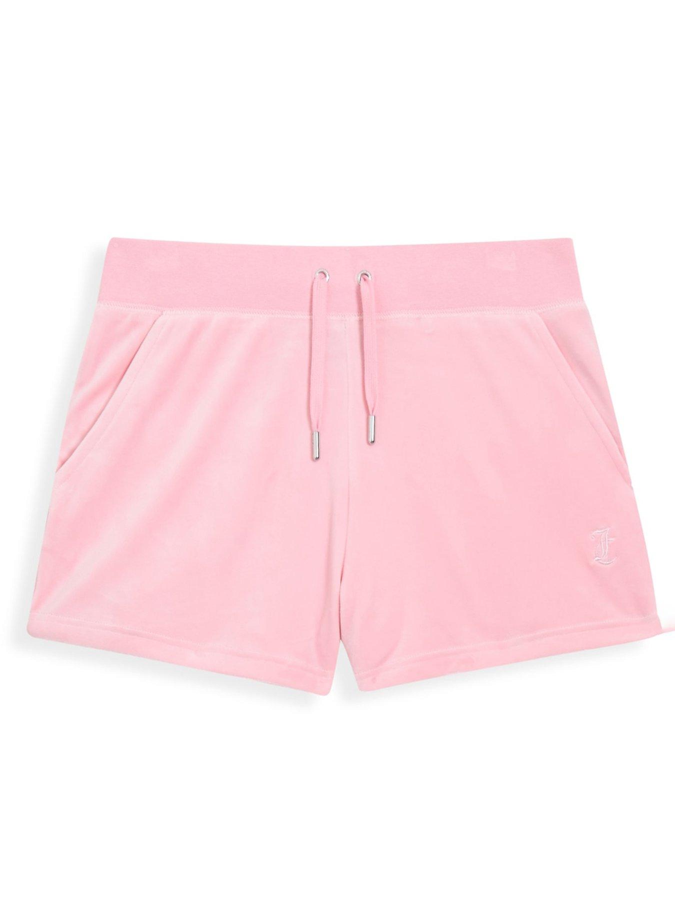 Image 2 of 4 of Juicy by Juicy Couture Eve Velour Shorts - Pink