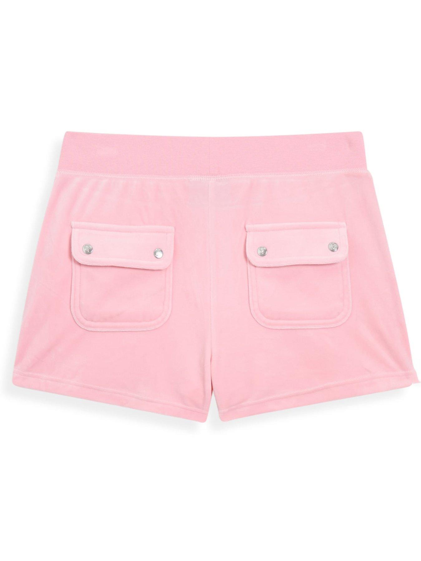 Image 3 of 4 of Juicy by Juicy Couture Eve Velour Shorts - Pink