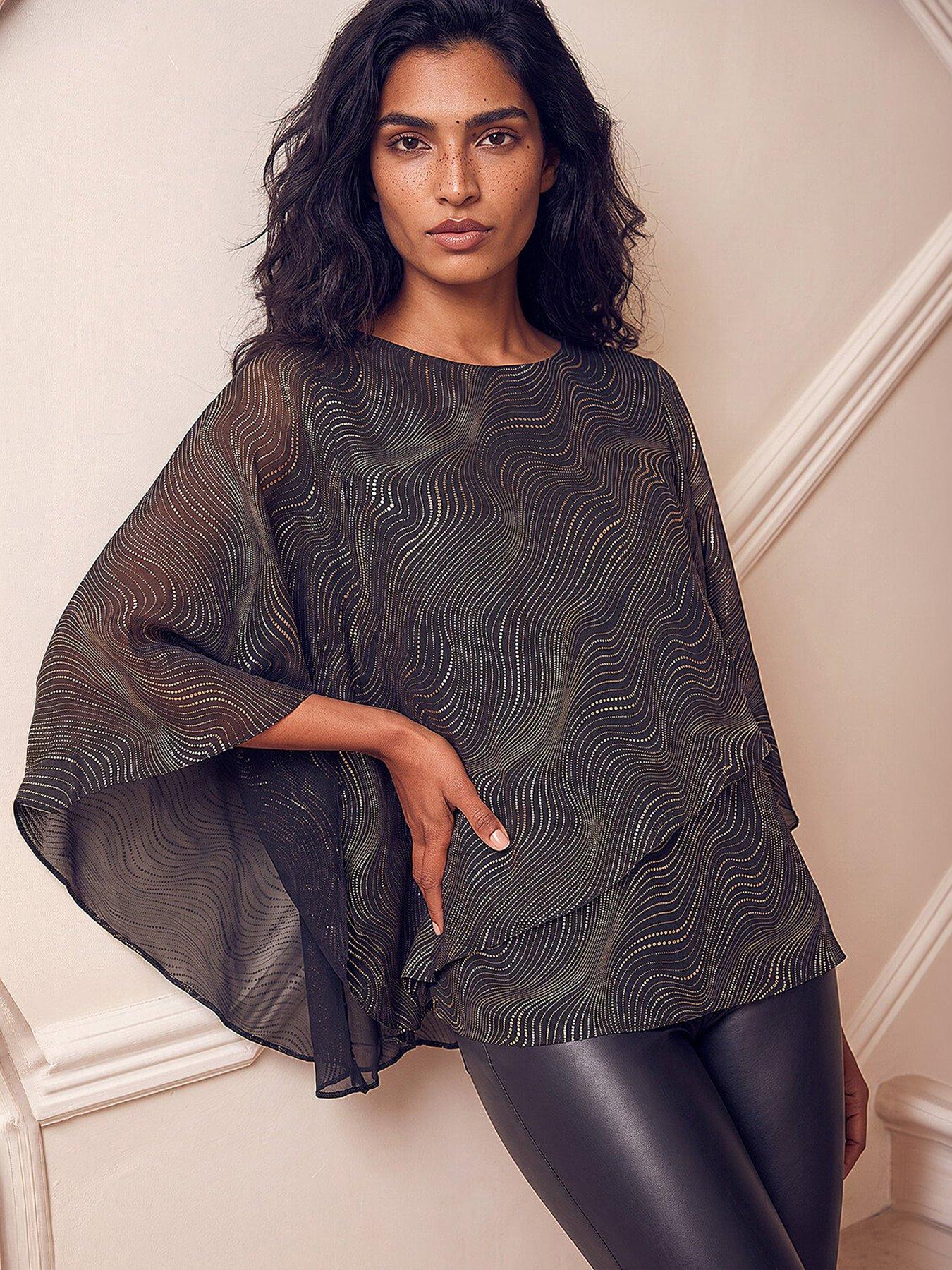 Image 3 of 4 of Roman Wavy Spot Foil Overlay Top