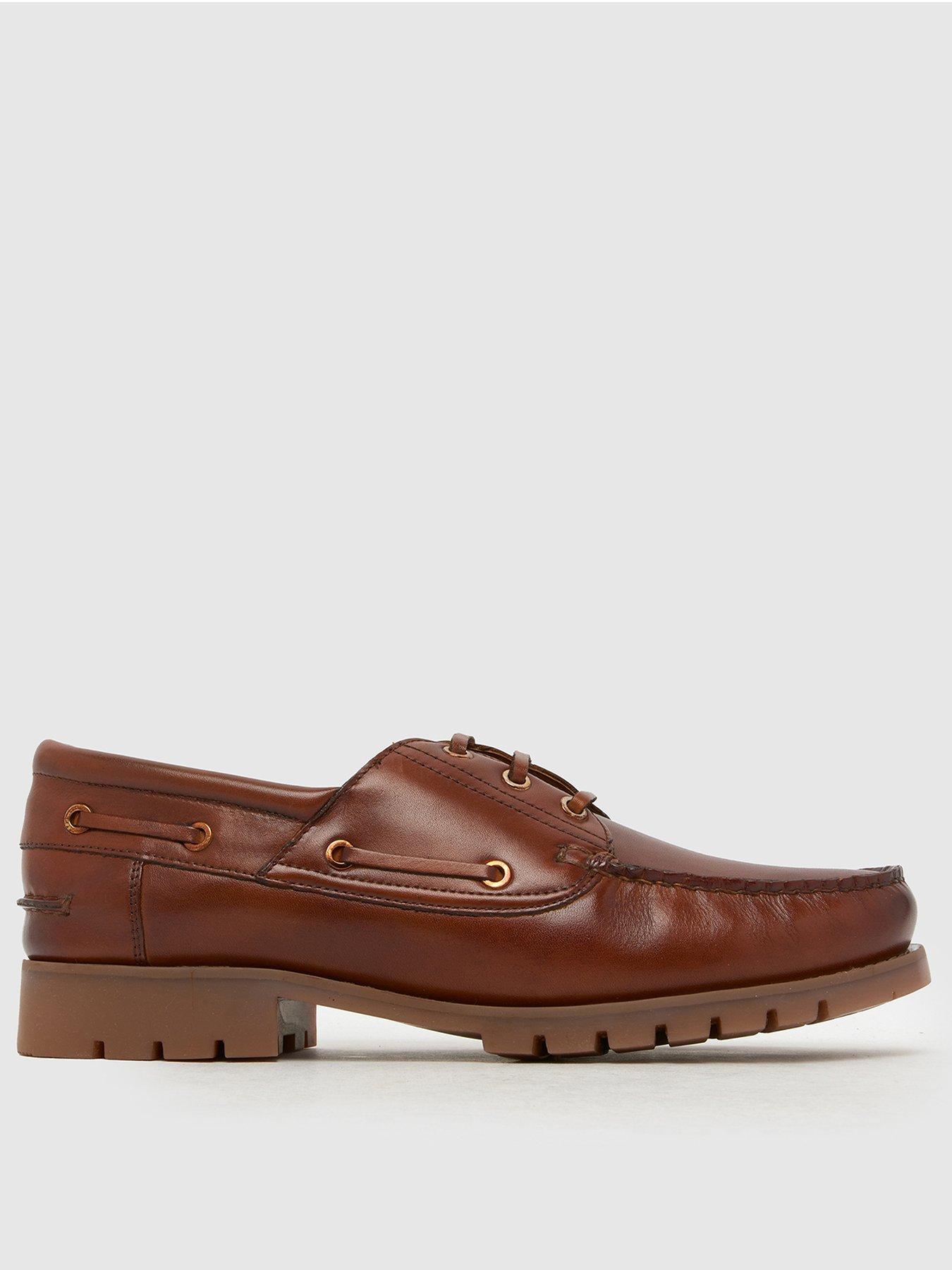 Schuh Paris Leather Boat Shoe - Brown