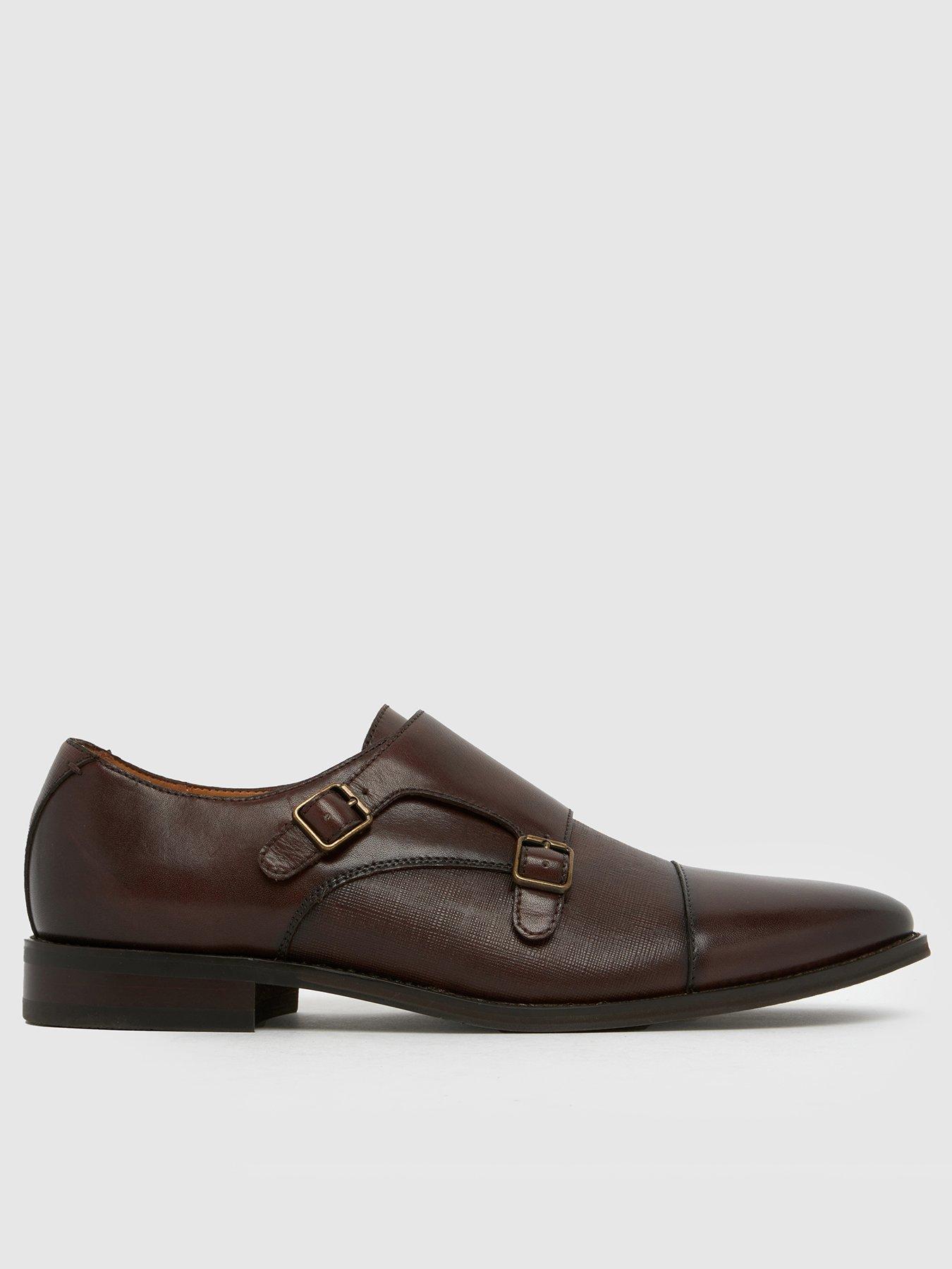 Image 1 of 4 of Schuh Rocky Leather Monk Shoe - Brown