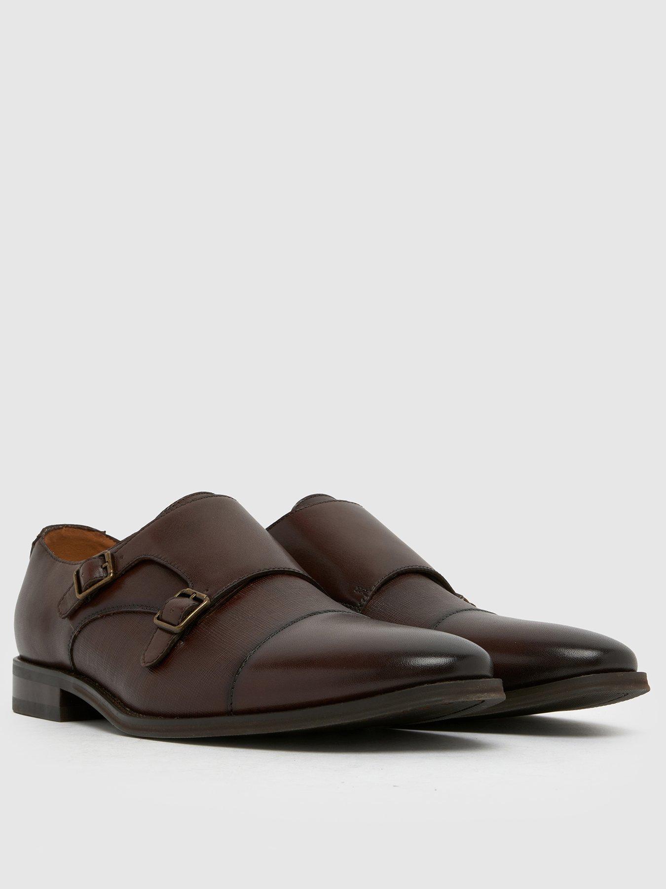 Image 2 of 4 of Schuh Rocky Leather Monk Shoe - Brown