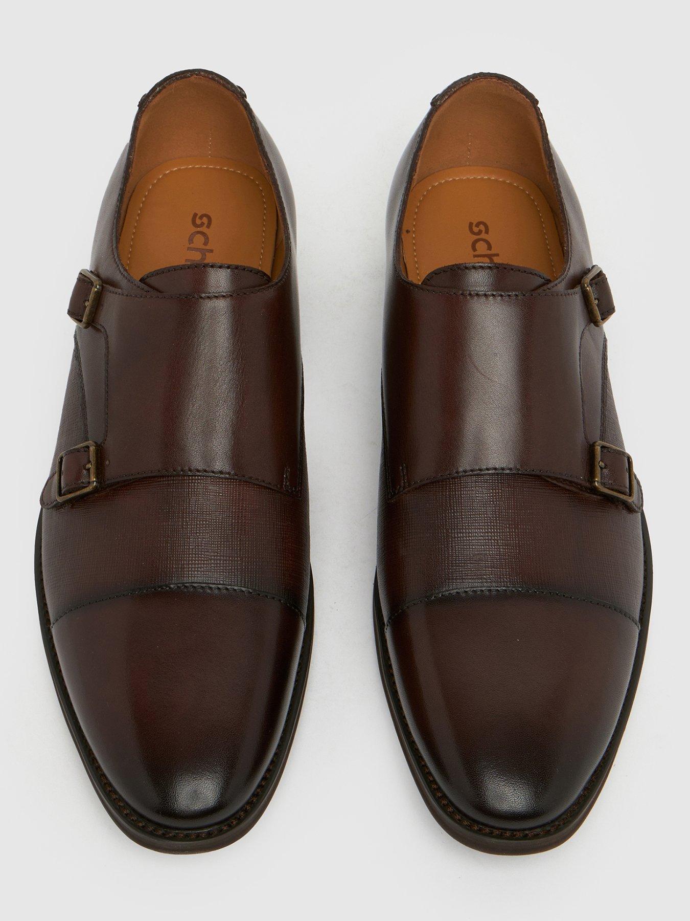 Image 4 of 4 of Schuh Rocky Leather Monk Shoe - Brown