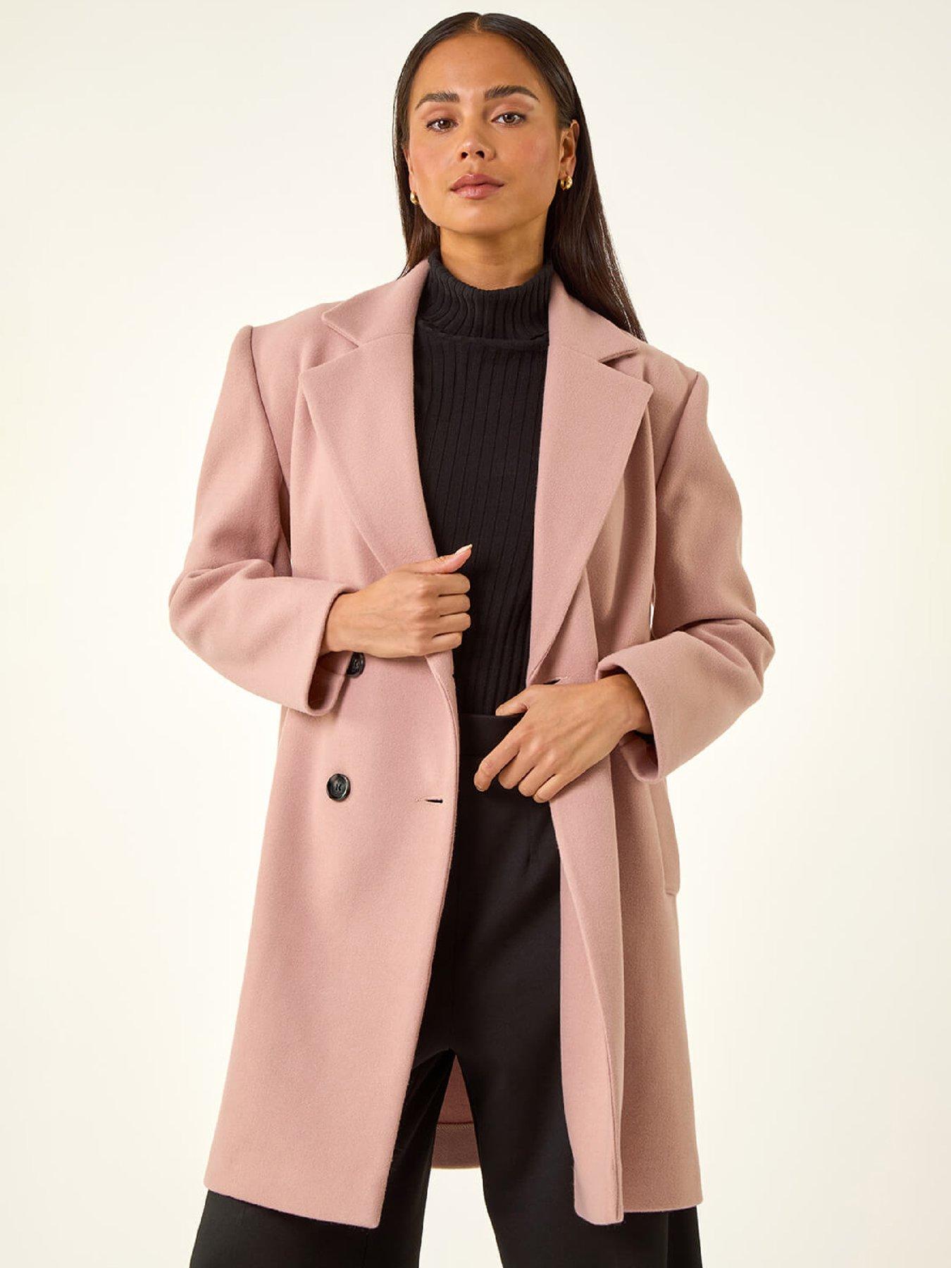 Roman Petite Double Breasted Collar Coat