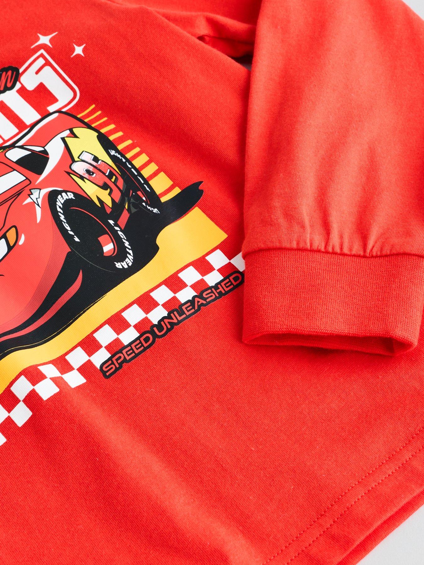 Image 5 of 6 of The Very Collection Boys Lightning McQueen Dressing Gown &amp; Pyjamas Set (12 Months - 7 Years) - Red