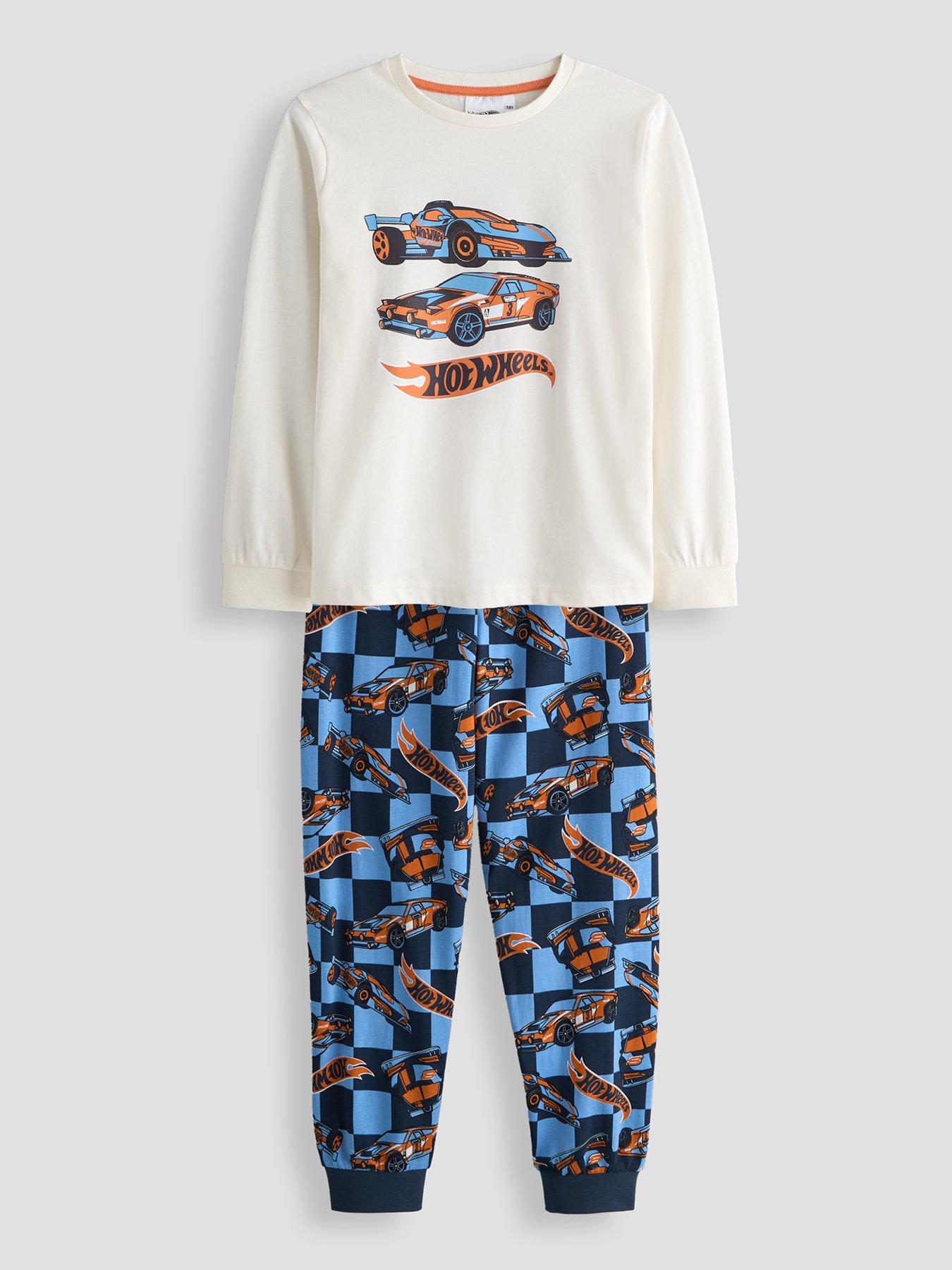 Image 3 of 5 of The Very Collection 2 Pack Hot Wheels Long Sleeve Pyjama Set - Navy