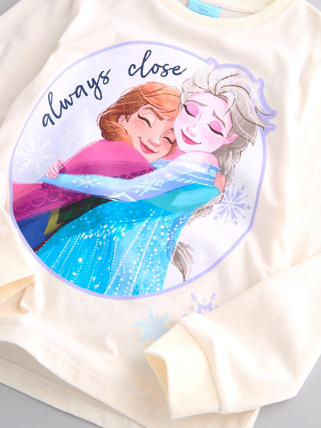 Image 3 of 6 of The Very Collection Girls Disney Frozen 3pc Fleece Dressing Gown Pyjamas Set - Blue