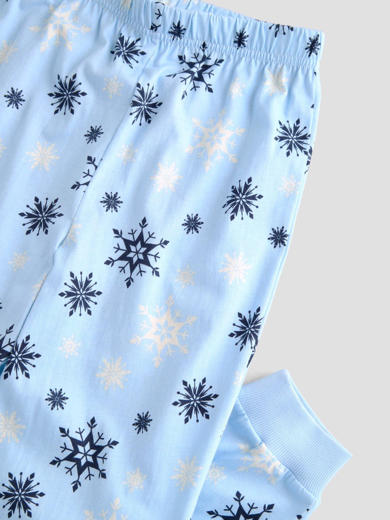 Image 4 of 6 of The Very Collection Girls Disney Frozen 3pc Fleece Dressing Gown Pyjamas Set - Blue