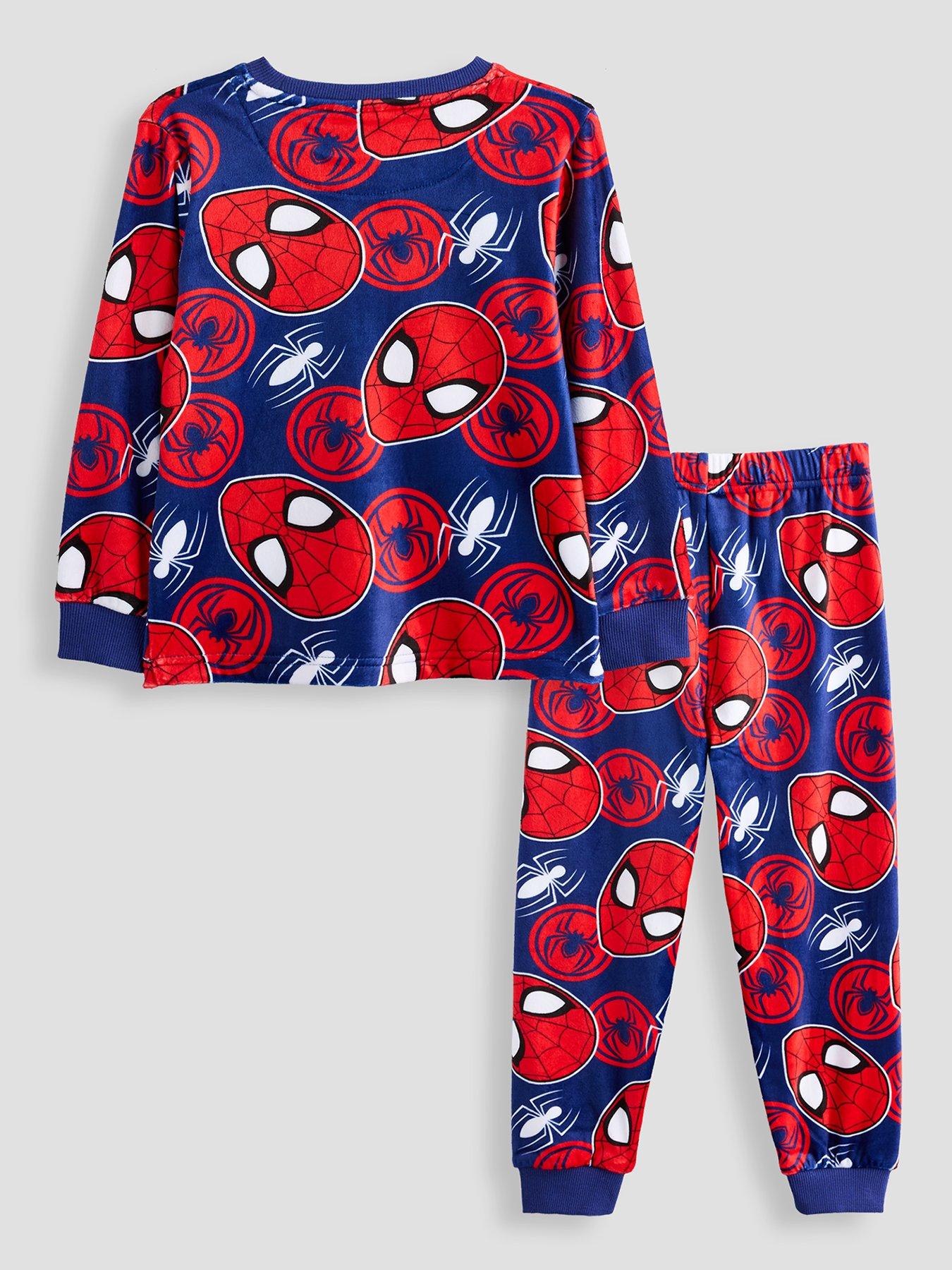 Image 2 of 5 of The Very Collection Boys Spiderman AOP Fleece Pyjamas (2 - 9 Years) - Multi